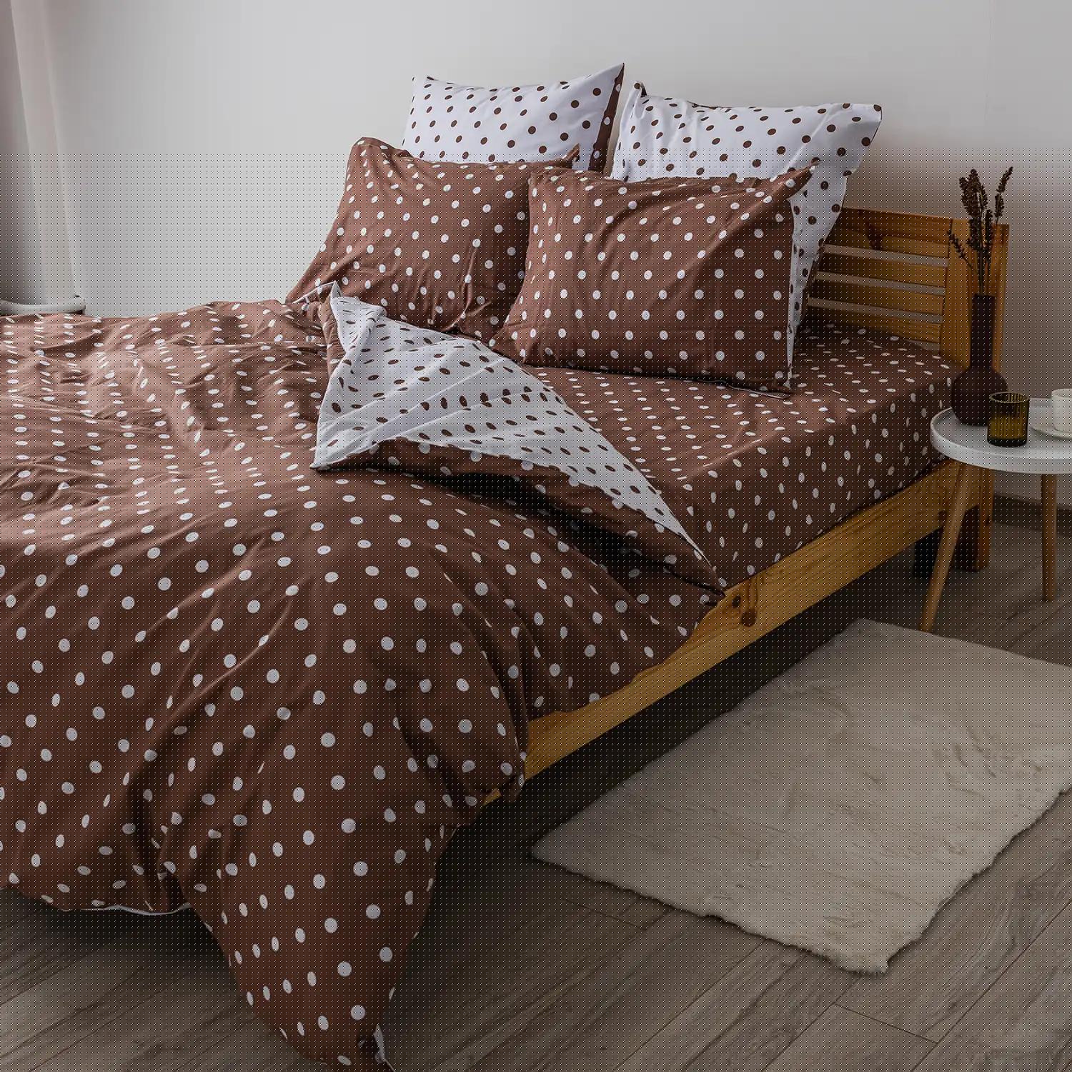 Постільна білизна ТЕП "Happy Sleep" Cappuccino Dots, 50x70, полуторна - Фото 2