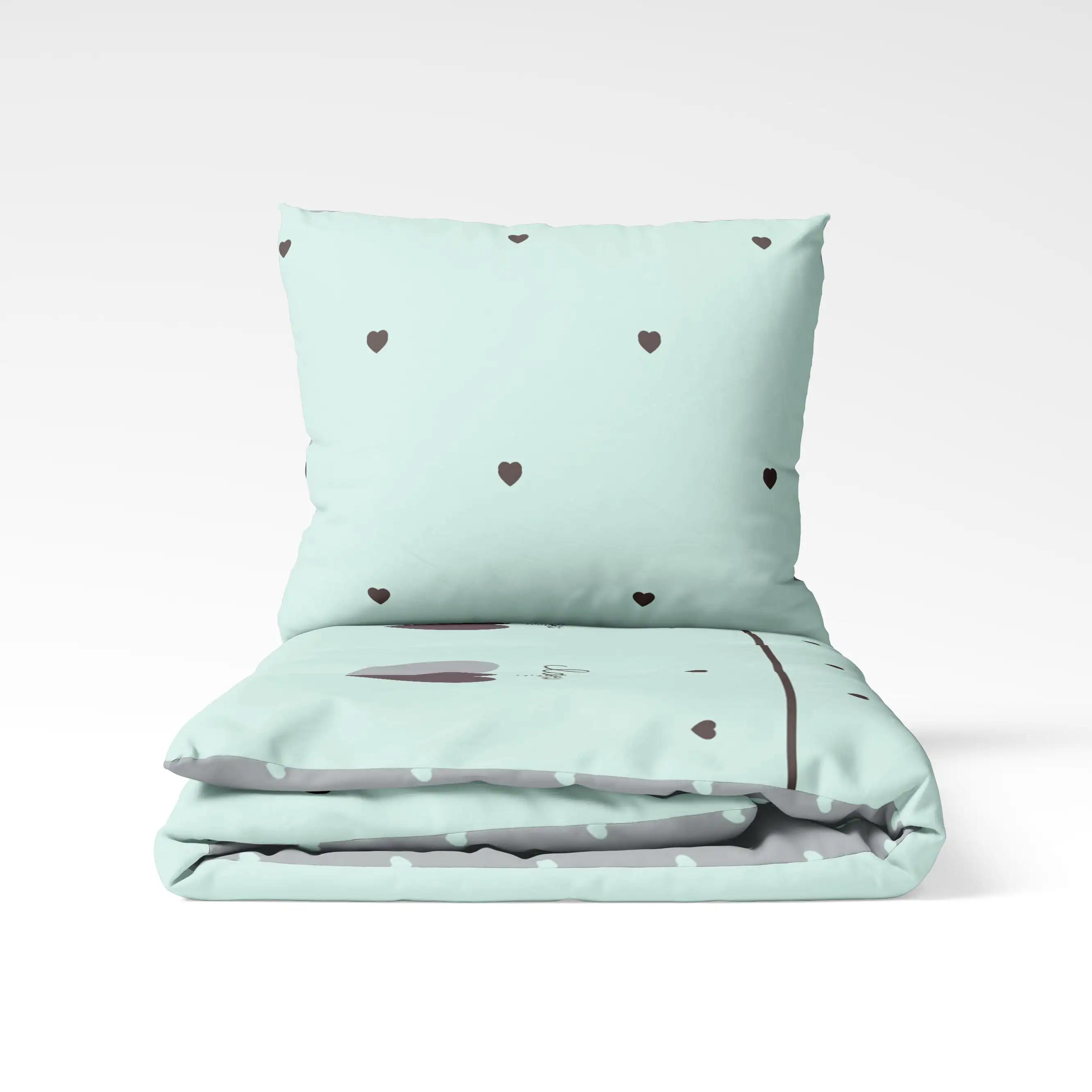 Постільна білизна ТЕП "Happy Sleep" Mint&Grey Hearts, 50x70