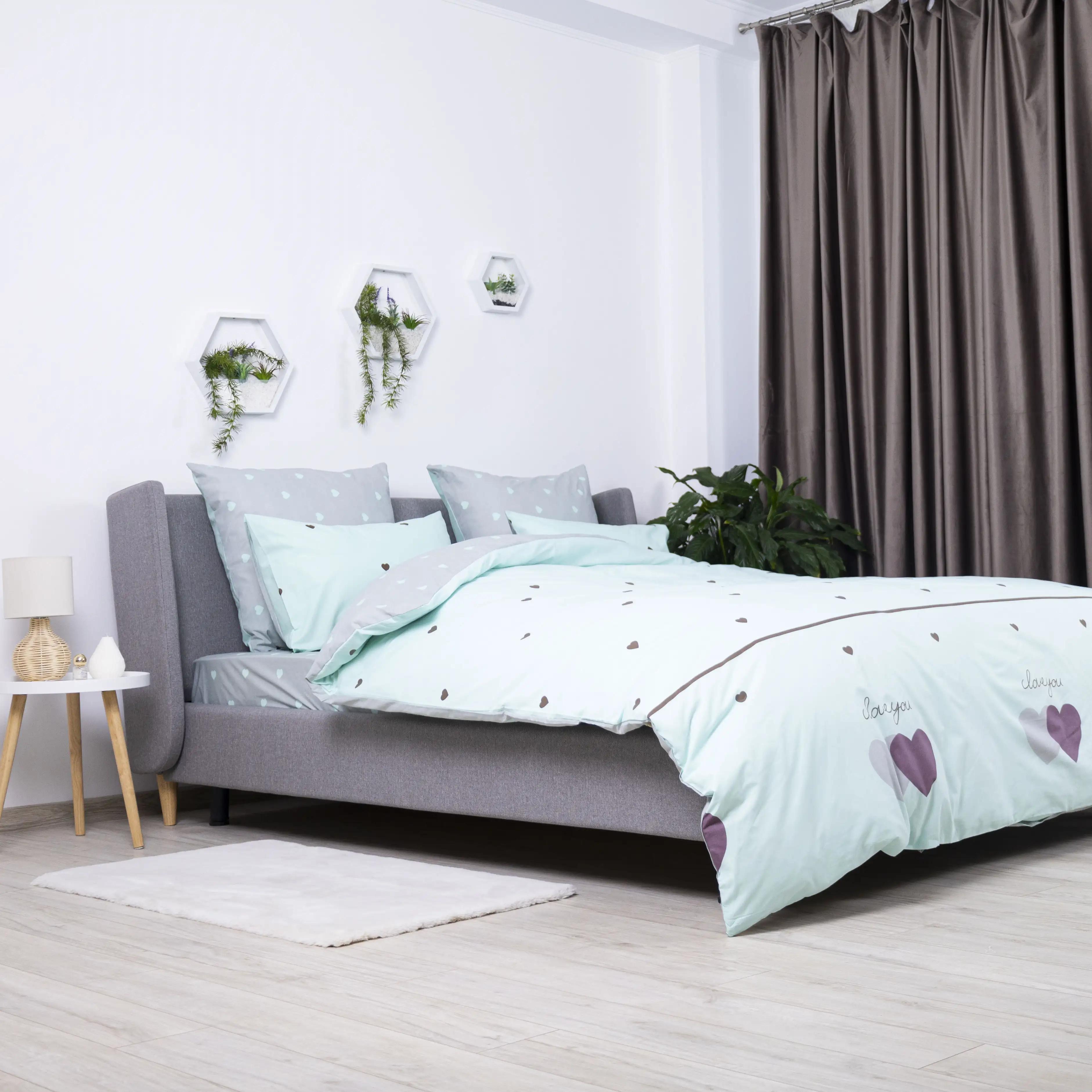 Постільна білизна "ТЕП" Mint&Grey Hearts, 70x70, полуторна - Фото 4
