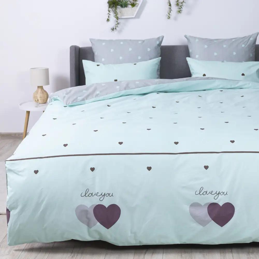 Постільна білизна "ТЕП" Mint&Grey Hearts, 70x70, полуторна - Фото 6