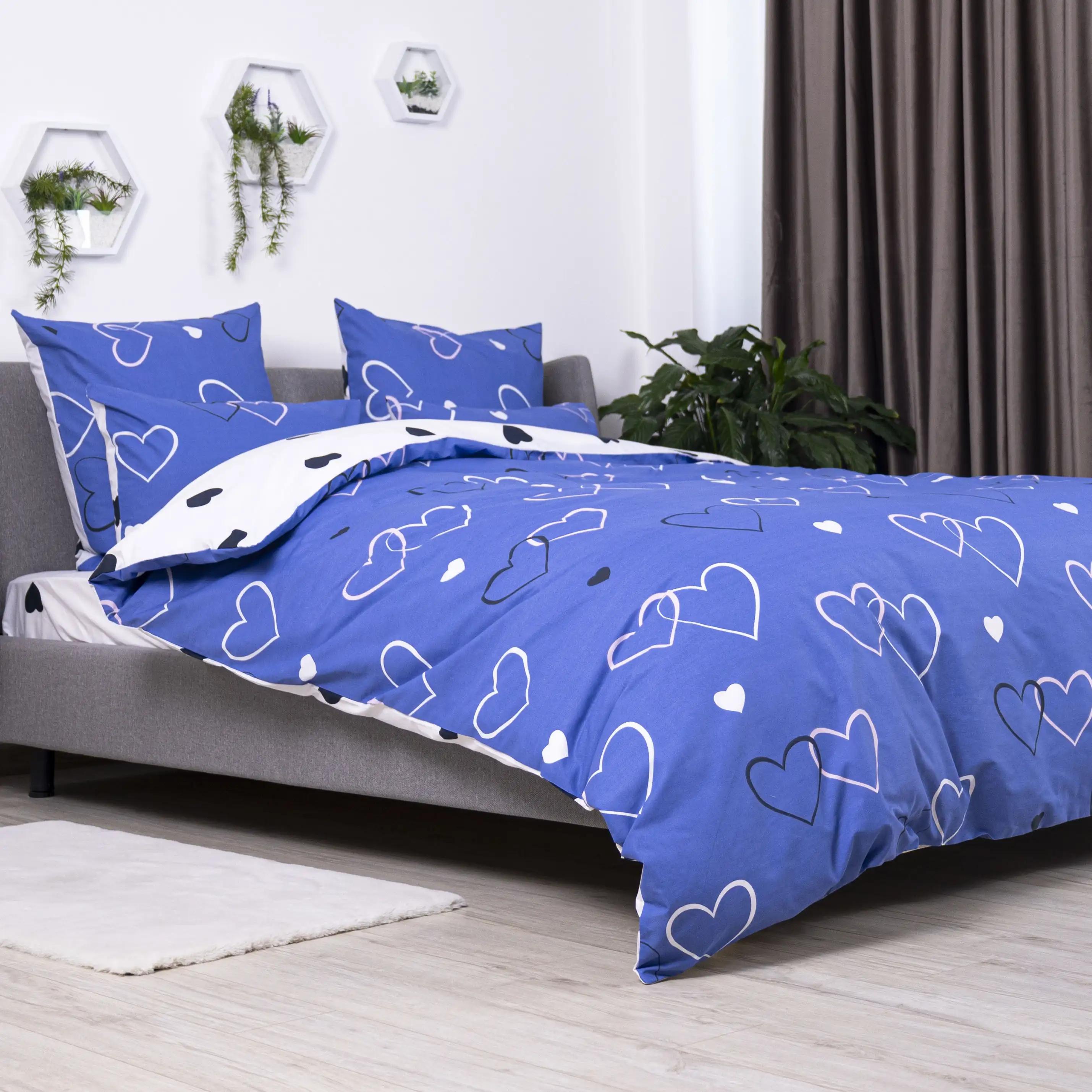 Постільна білизна "ТЕП" Navy Blue Love, 70x70, полуторна - Фото 4