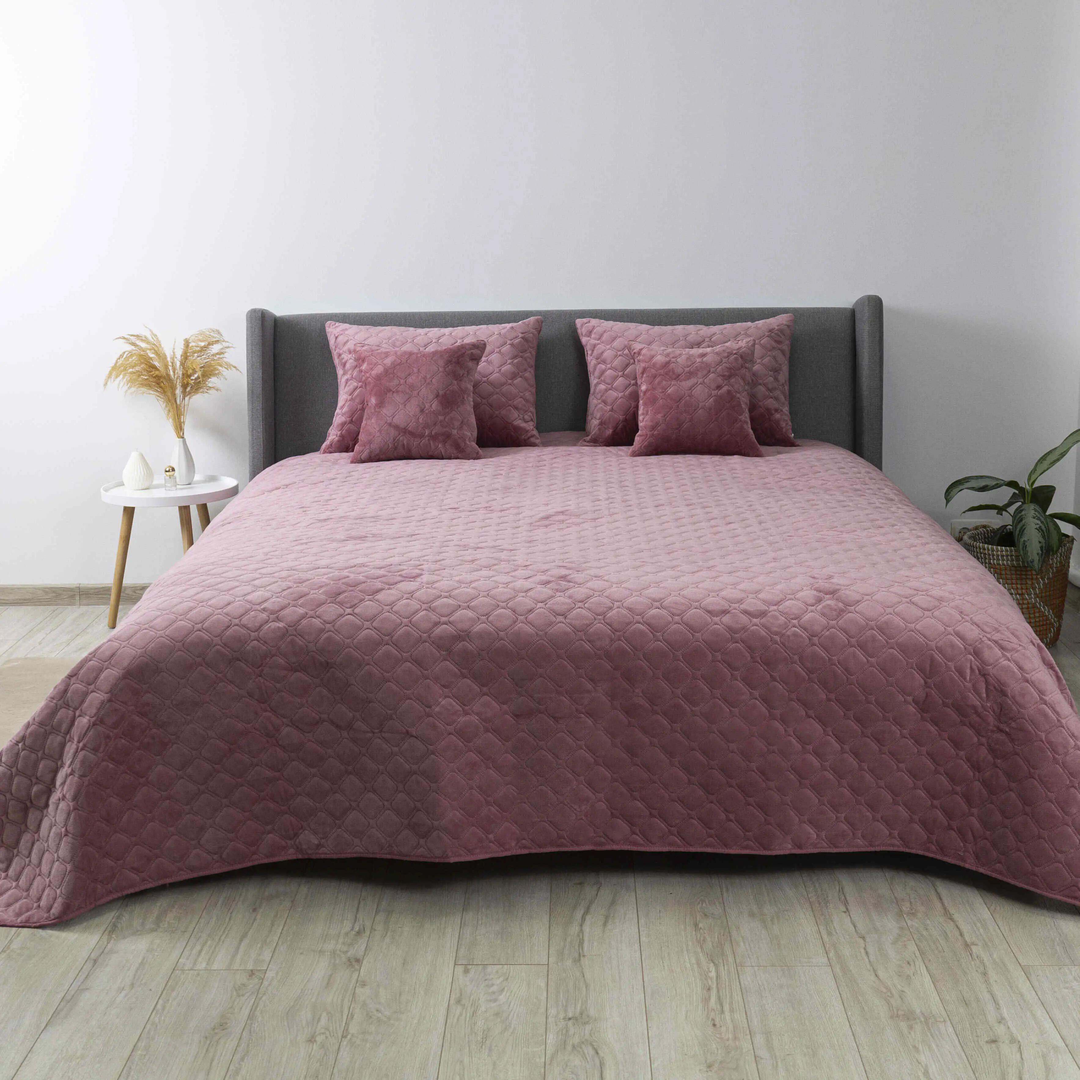 Покривало ТЕП "VELOUR" Mesa rose/Ромб круглий, 150x210 - Фото 2