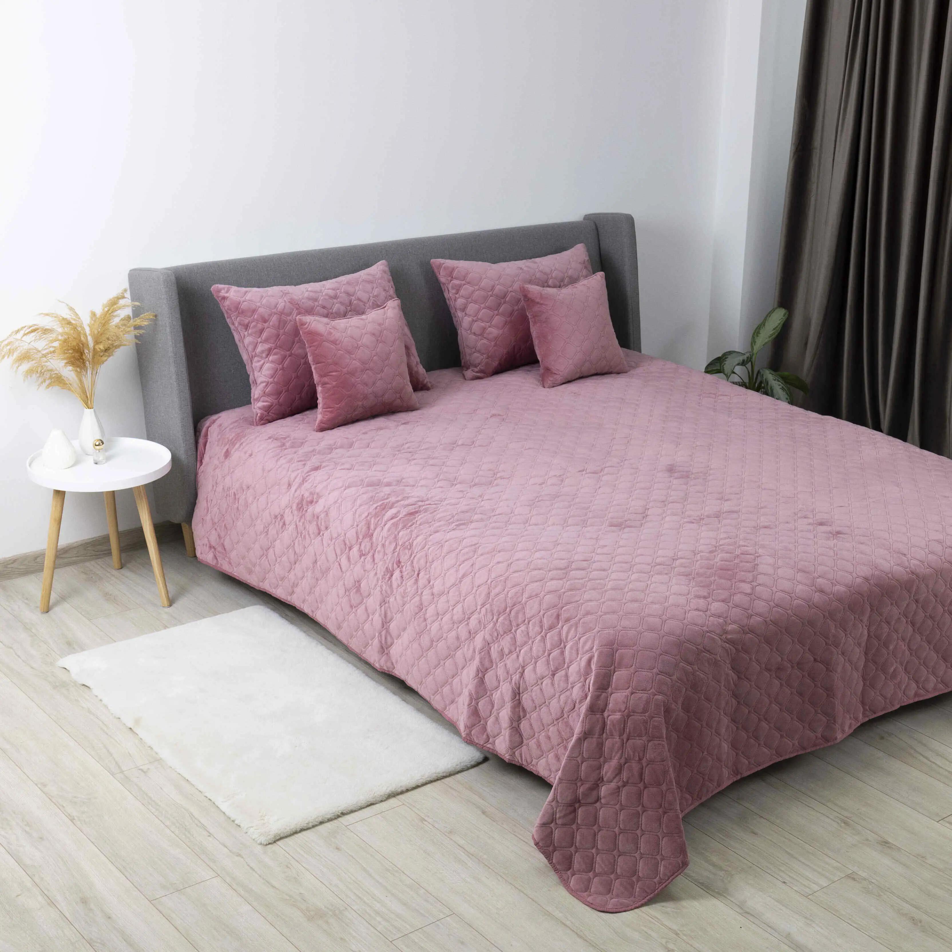 Покривало ТЕП "VELOUR" Mesa rose/Ромб круглий, 150x210 - Фото 3