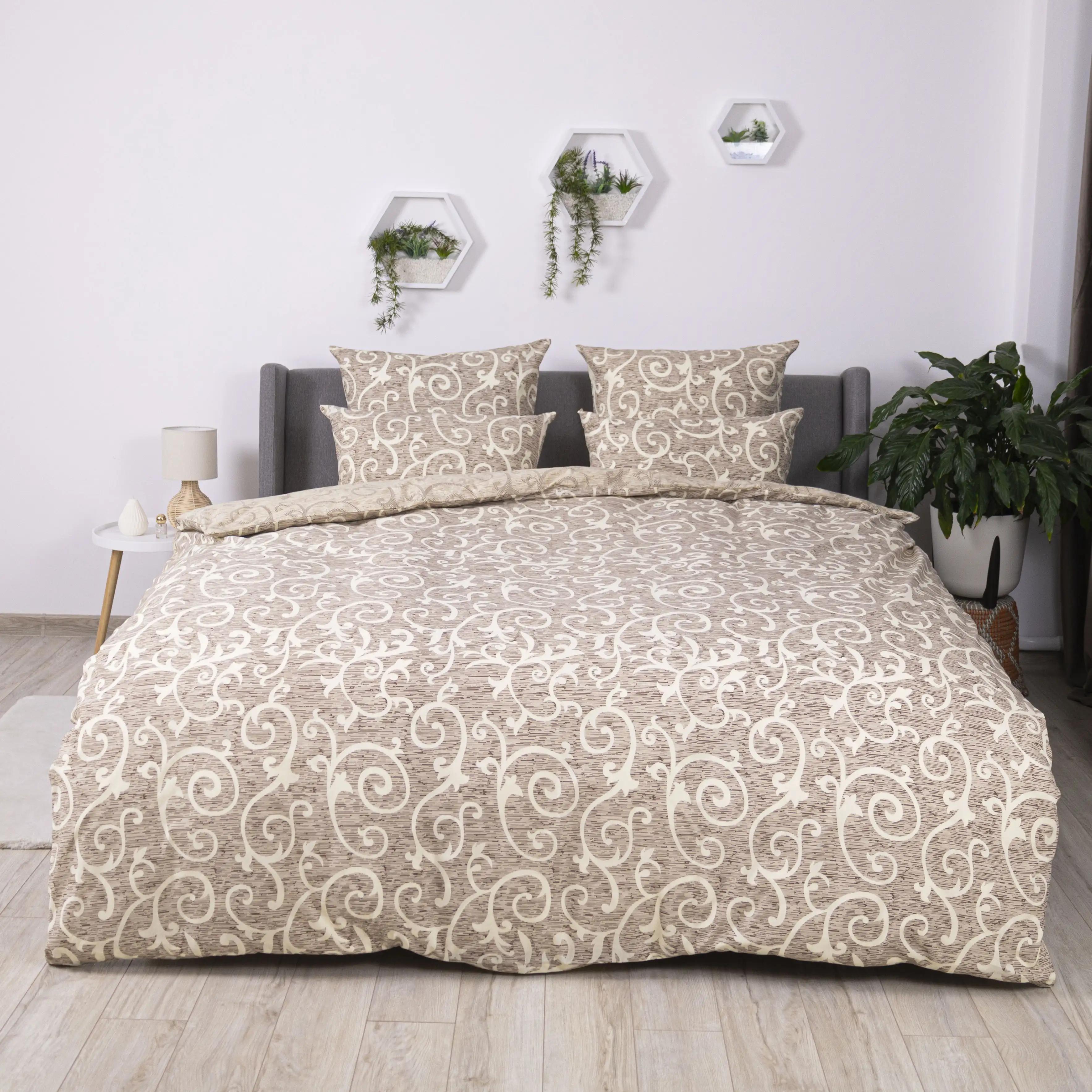 Постільна білизна ТЕП "Soft dreams" Beige and White, 70х70, полуторна - Фото 3