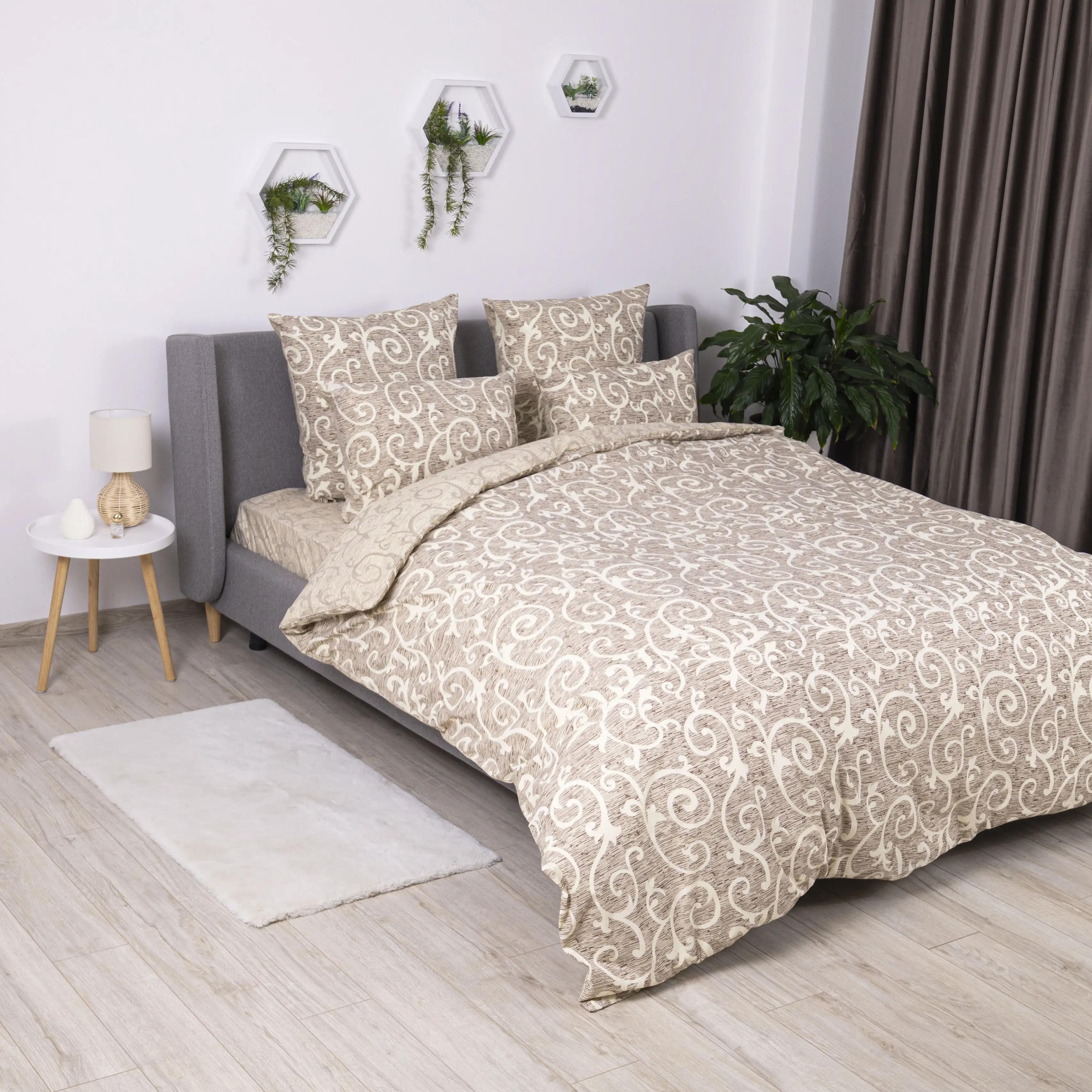 Постільна білизна ТЕП "Soft dreams" Beige and White, 70х70, полуторна - Фото 4