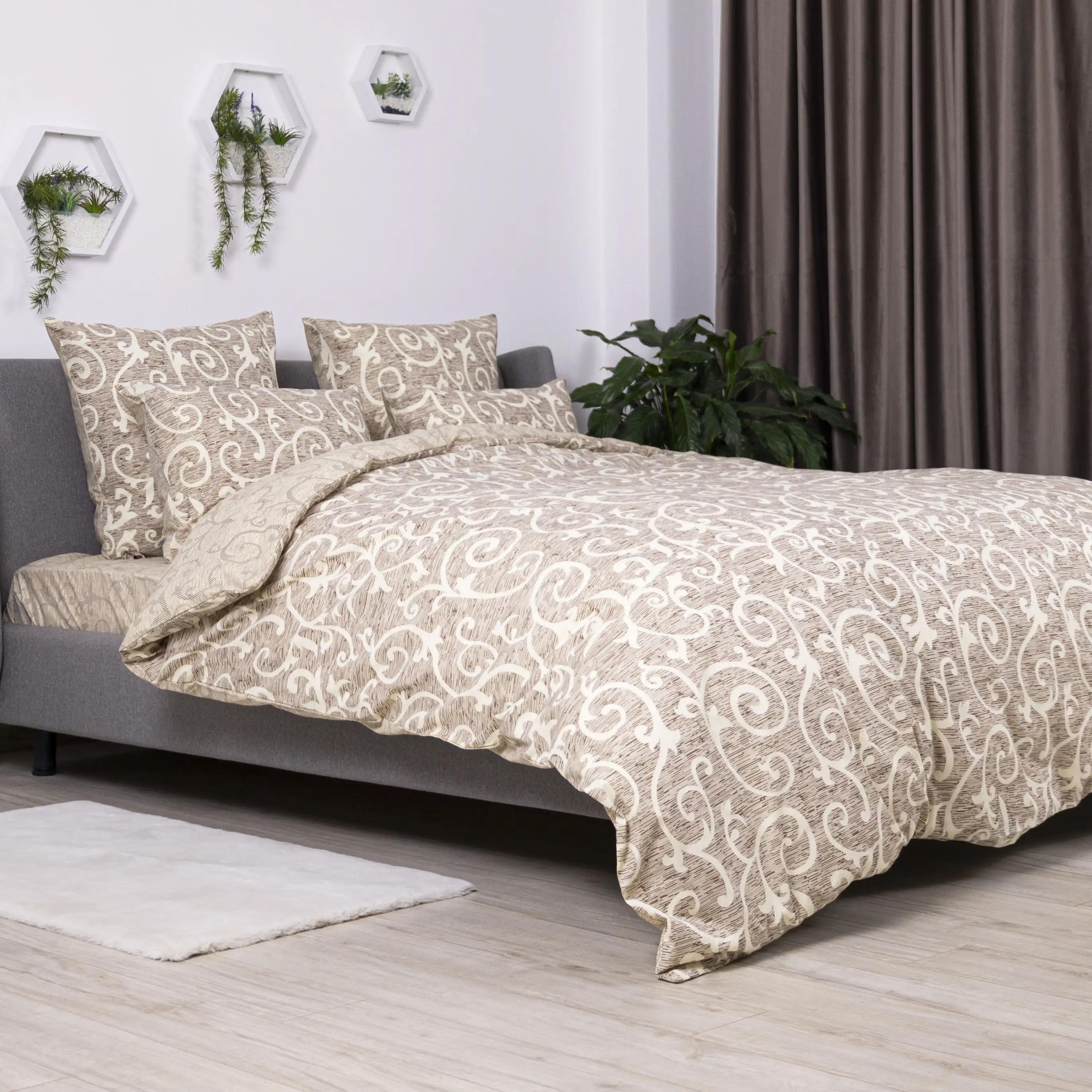 Постільна білизна ТЕП "Soft dreams" Beige and White, 70х70, полуторна - Фото 5