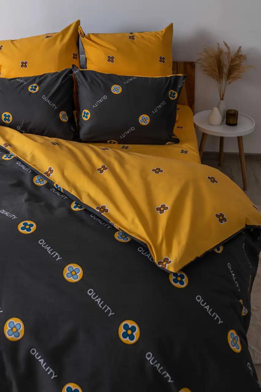 Комплект постільної білизни ТЕП "Soft dreams" Grey and Orange, полуторна - Фото 5