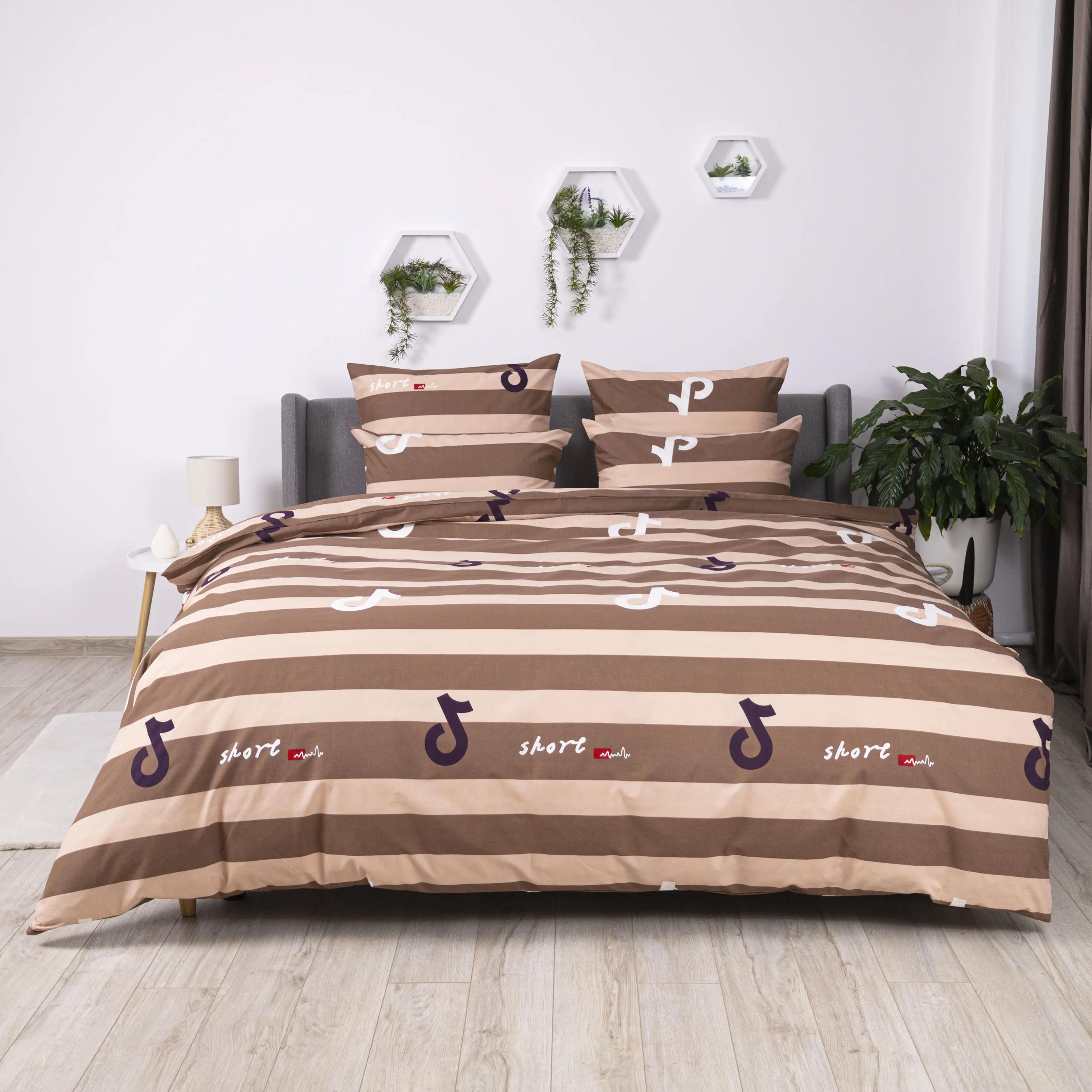 Постільна білизна ТЕП "Soft dreams" Line Brown, 70x70, полуторна - Фото 2