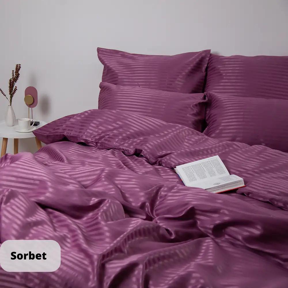 Постільна білизна ТЕП "СТРАЙП САТИН" Sorbet, євро - Фото 2