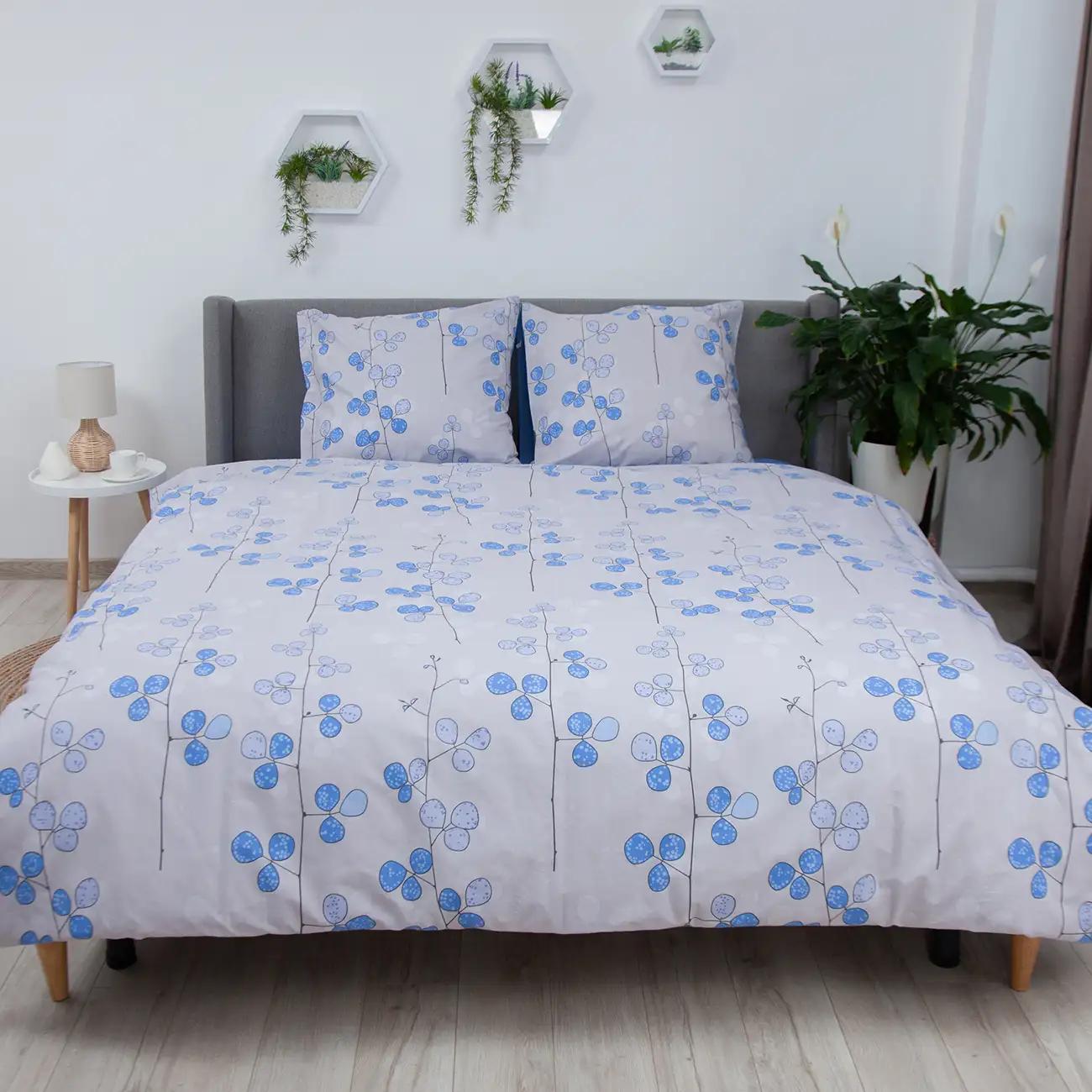 Постільна білизна ТЕП "Soft dreams" Blue Flowers, 70x70, полуторна - Фото 2