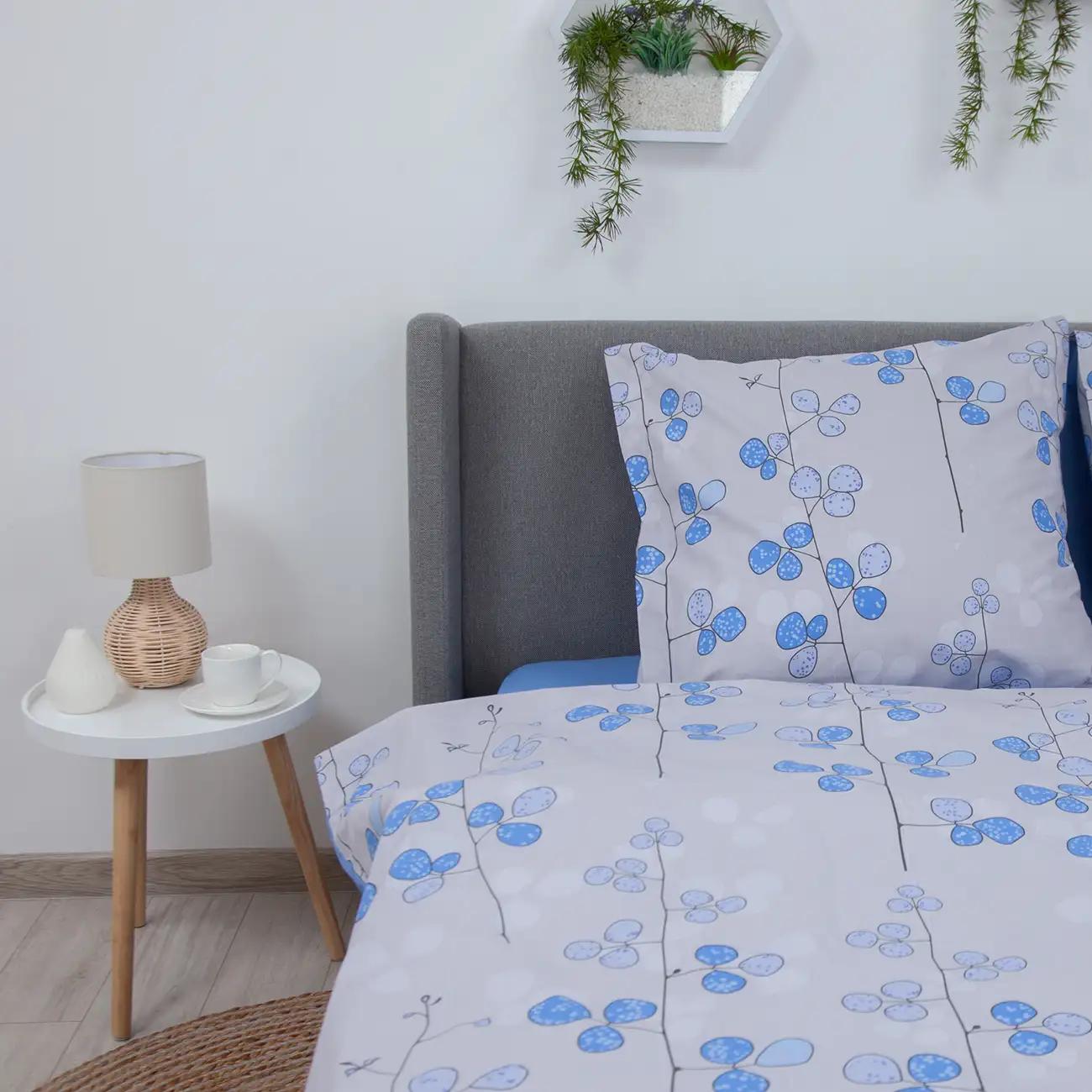 Постільна білизна ТЕП "Soft dreams" Blue Flowers, 70x70, полуторна - Фото 4