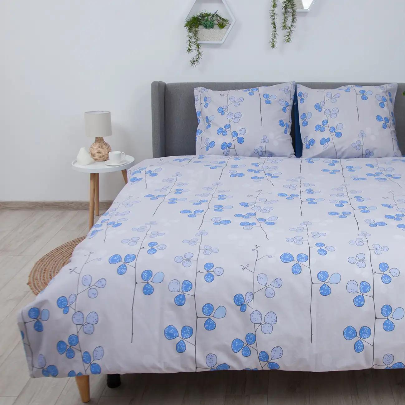 Постільна білизна ТЕП "Soft dreams" Blue Flowers, 70x70, полуторна - Фото 5