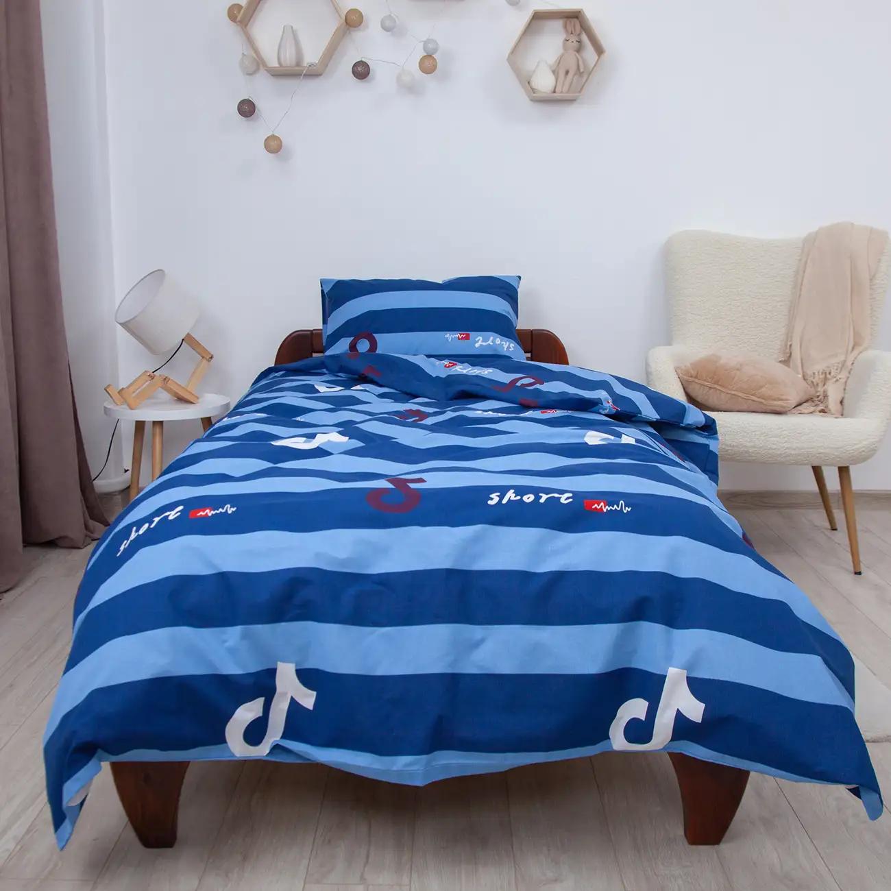 Постільна білизна ТЕП "Soft dreams" Тренди (синій), 50x70, підліткова - Фото 3