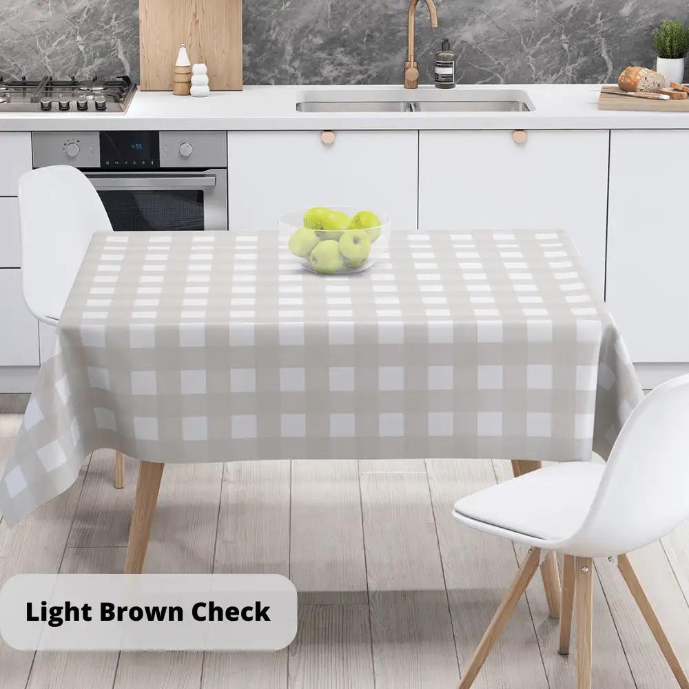 Скатертина "Panama" водовідштовхуюча Light Brown Check