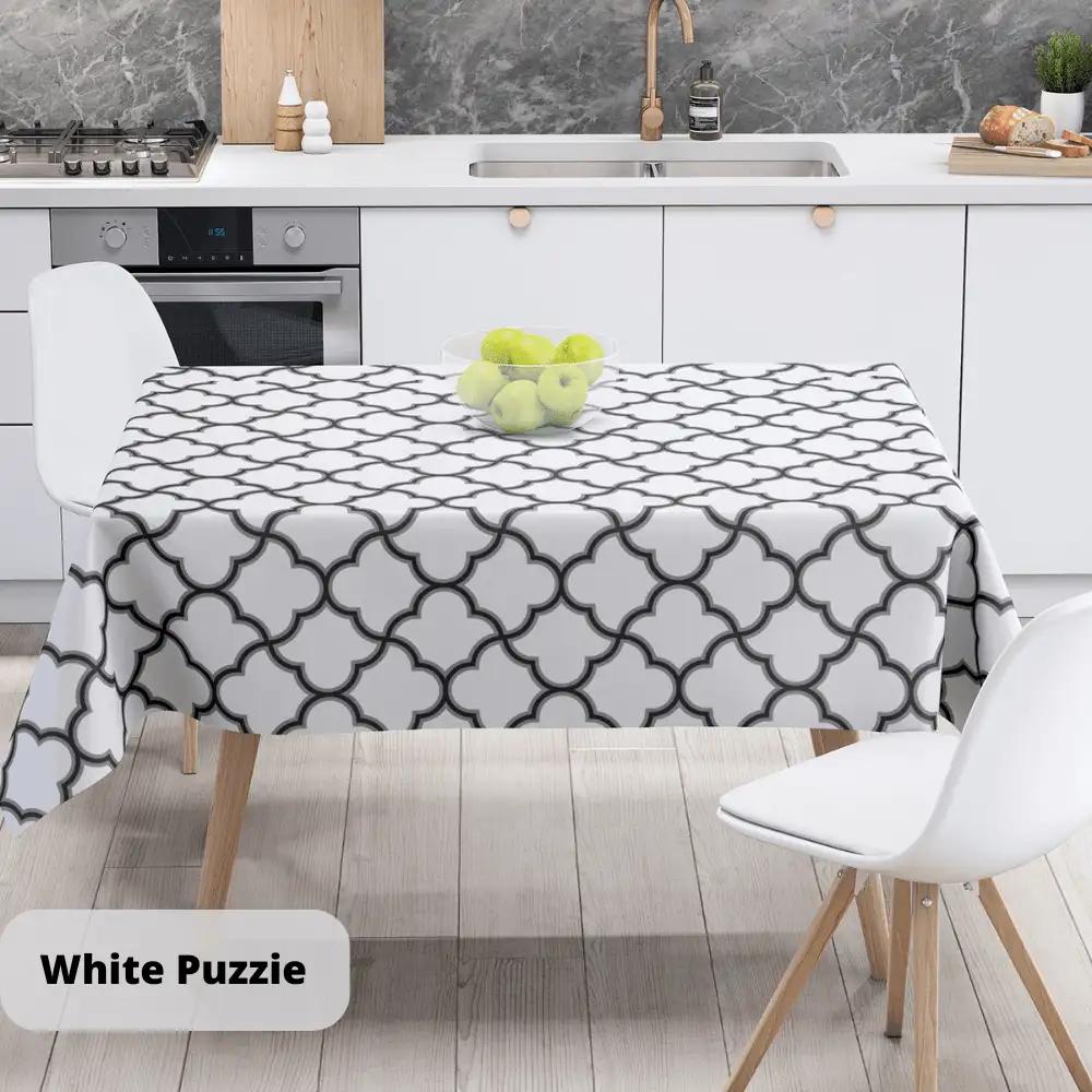 Скатертина "Panama" водовідштовхуюча White Puzzle