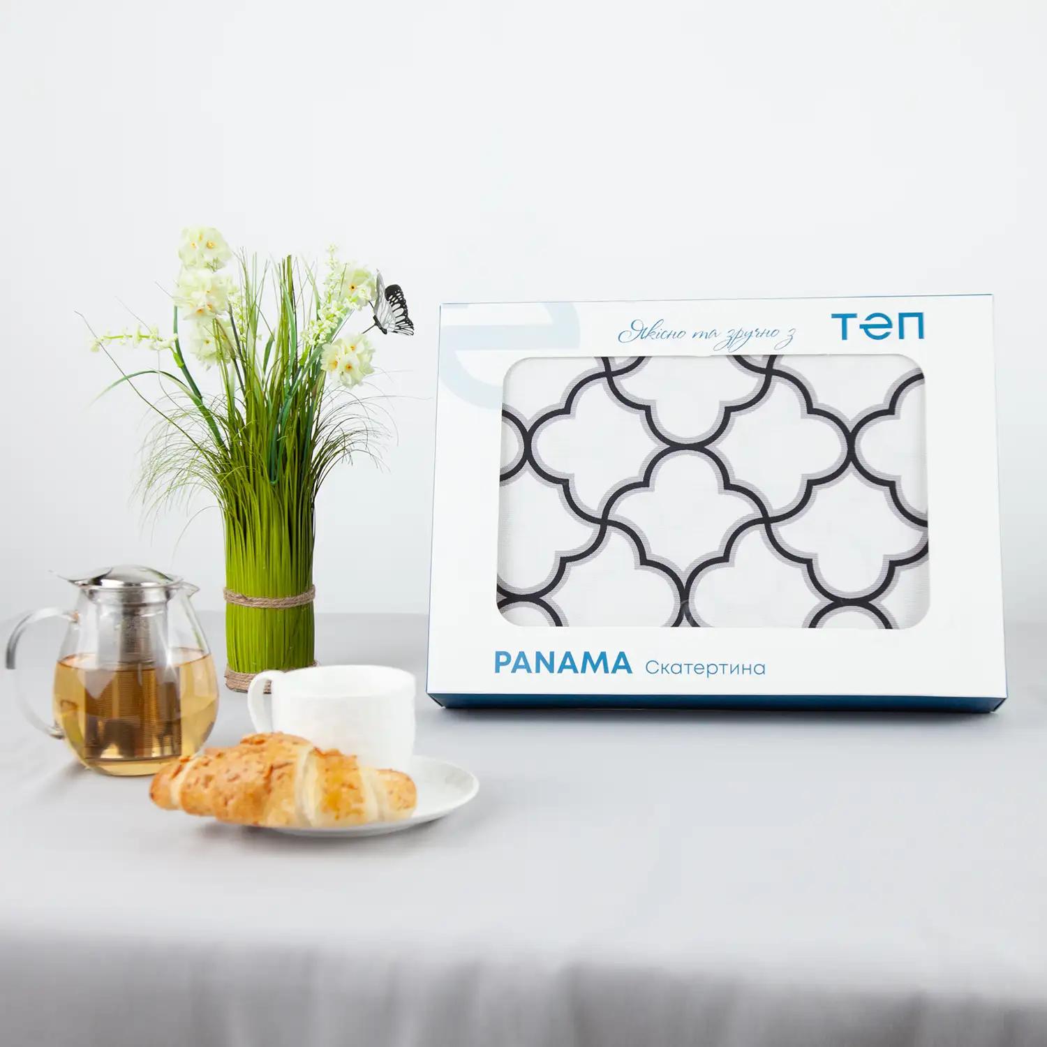 Скатертина "Panama" водовідштовхуюча White Puzzle, 160x200 - Фото 3