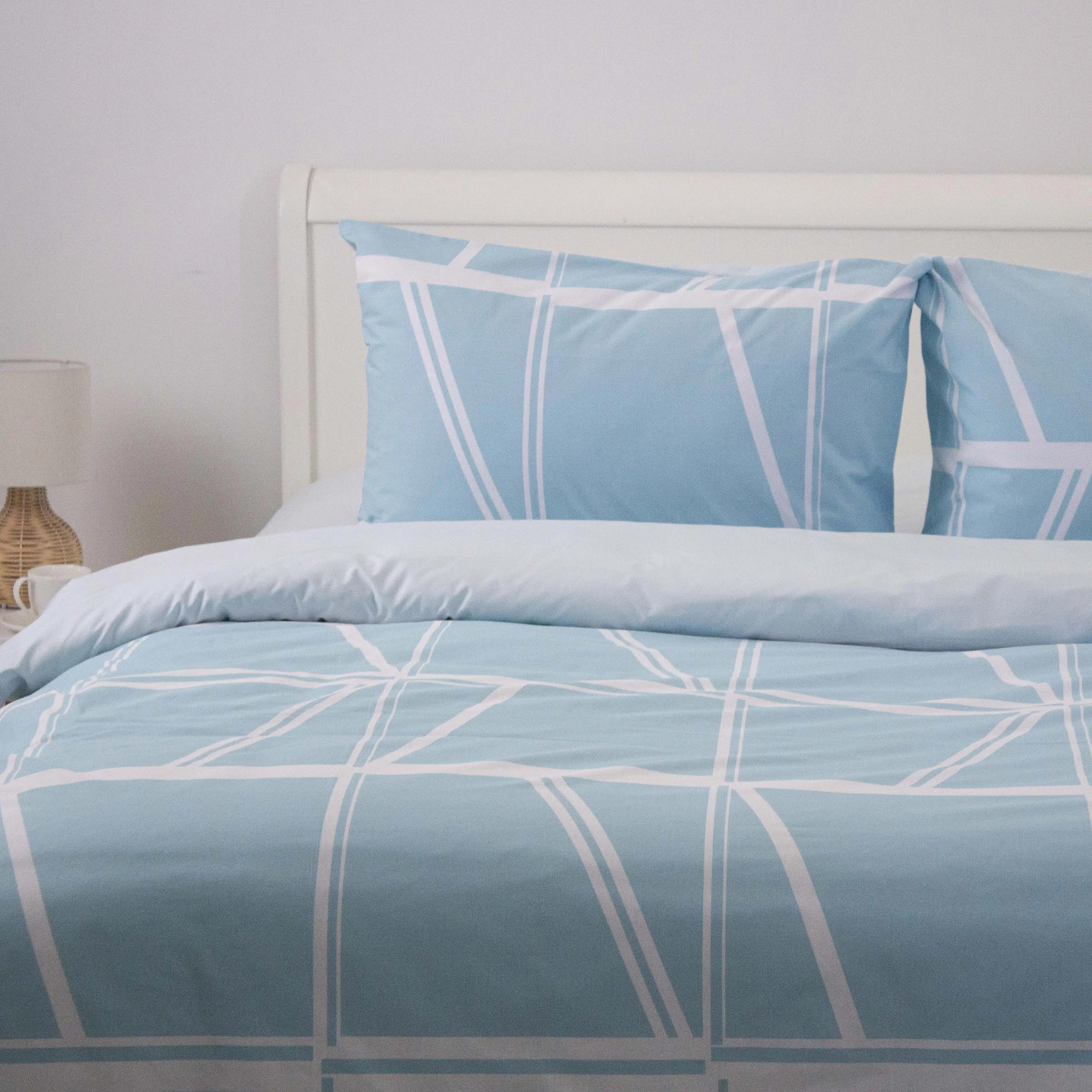 Комплект постільної білизни ТЕП "Happy Sleep" Aqua Grid, євро - Фото 5