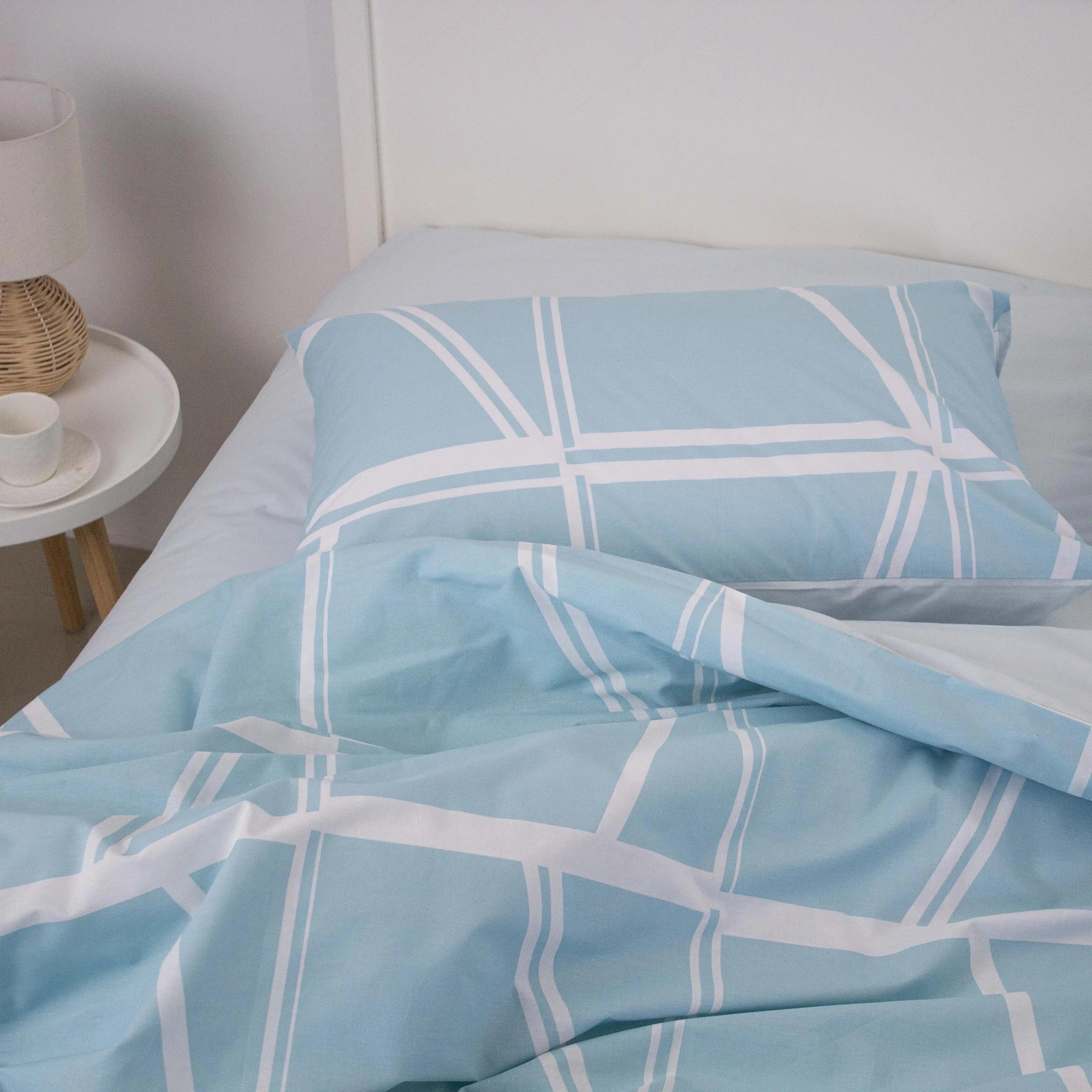 Комплект постільної білизни ТЕП "Happy Sleep" Aqua Grid, євро - Фото 7