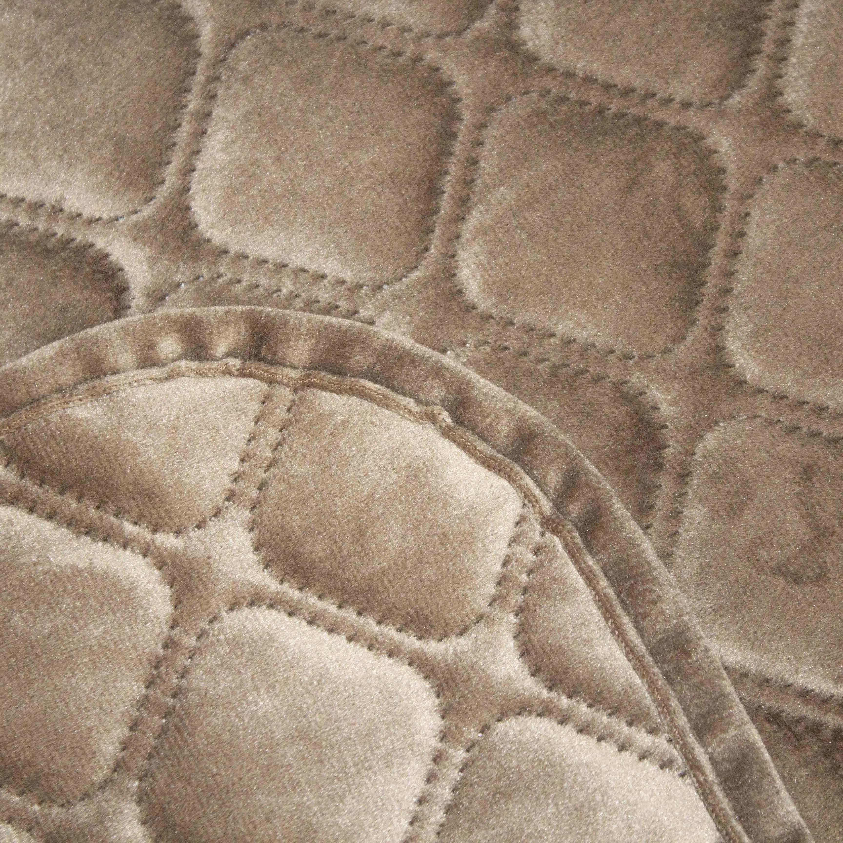 Покривало ТЕП "VELOUR" Coffee/Ромб круглий, 180x240 - Фото 6