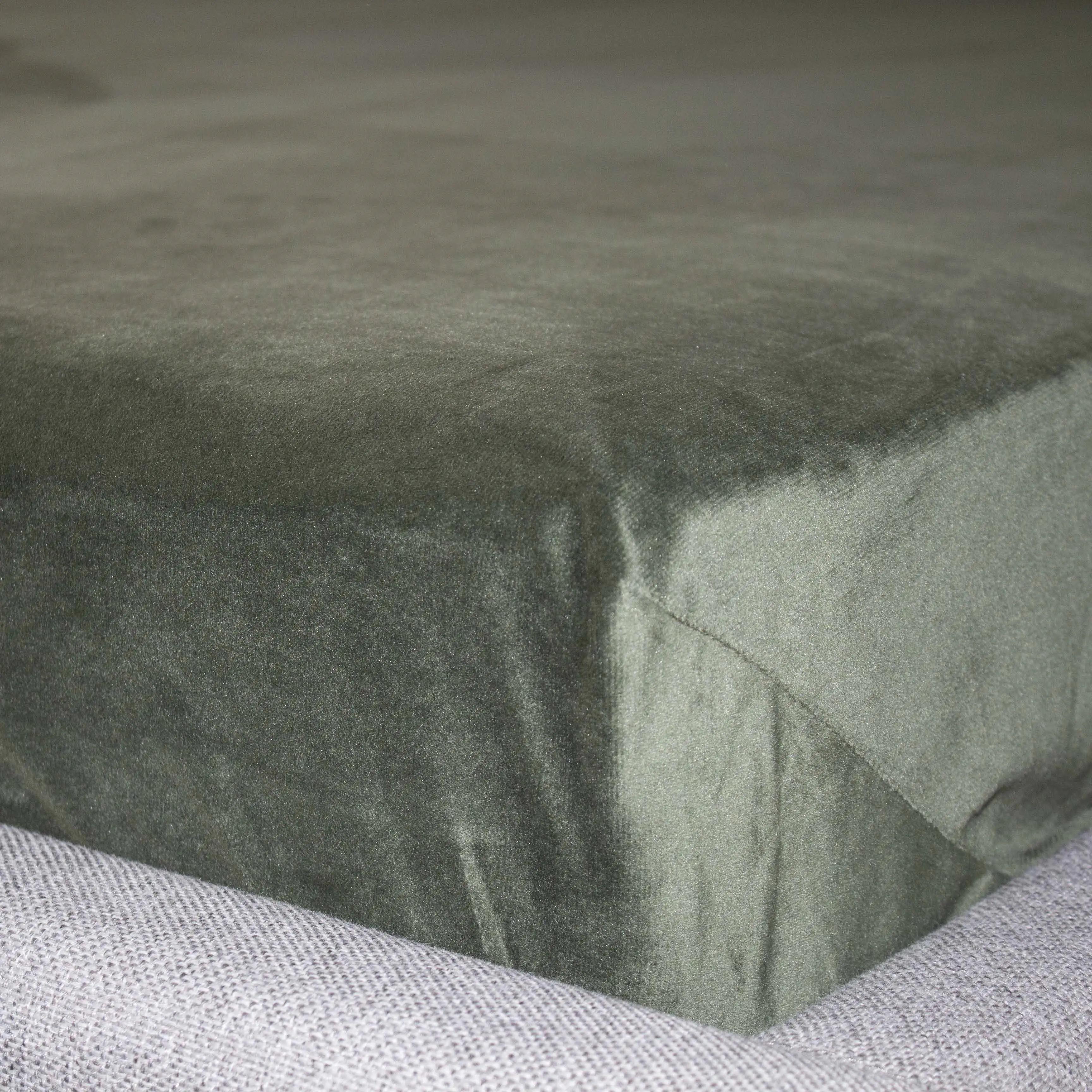 Простирадло ТЕП "VELOUR" з резинкою темно-зелений, 160x200 - Фото 4