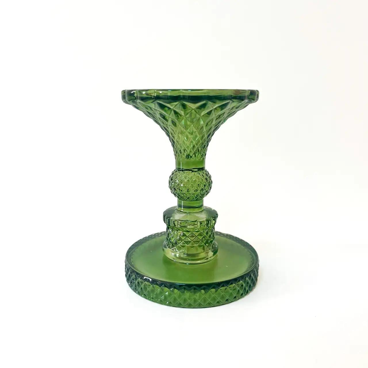 Підсвічник «Green Shine», 11,5 см, скло, зелений