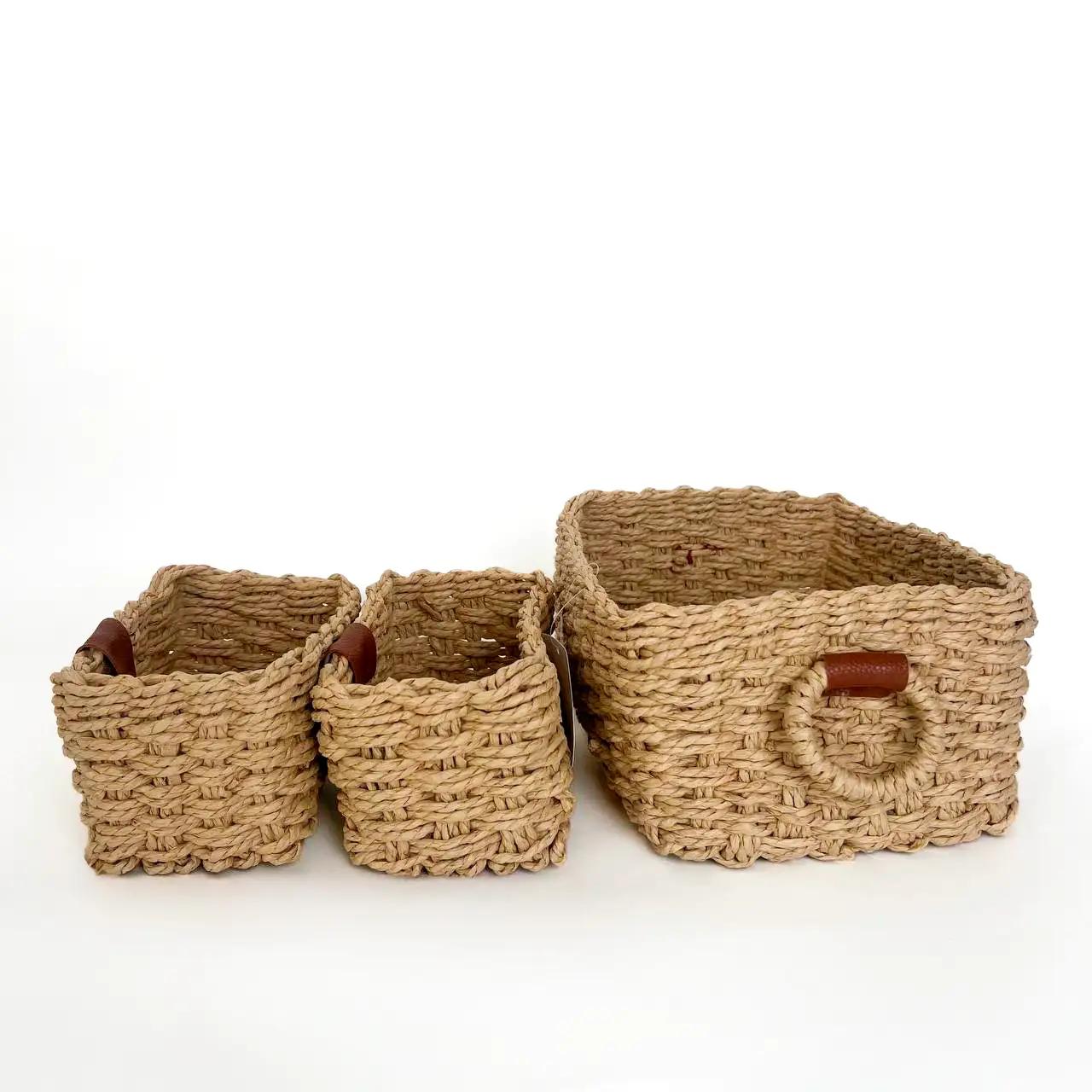 Комплект декоративних кошиків Natural Touch, 3 шт - Фото 4