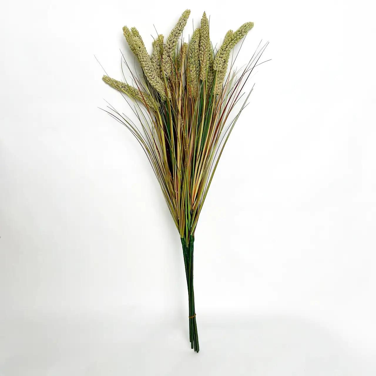 Декоративна гілка «Field Harmony», зелено-білий, 45 см - Фото 2