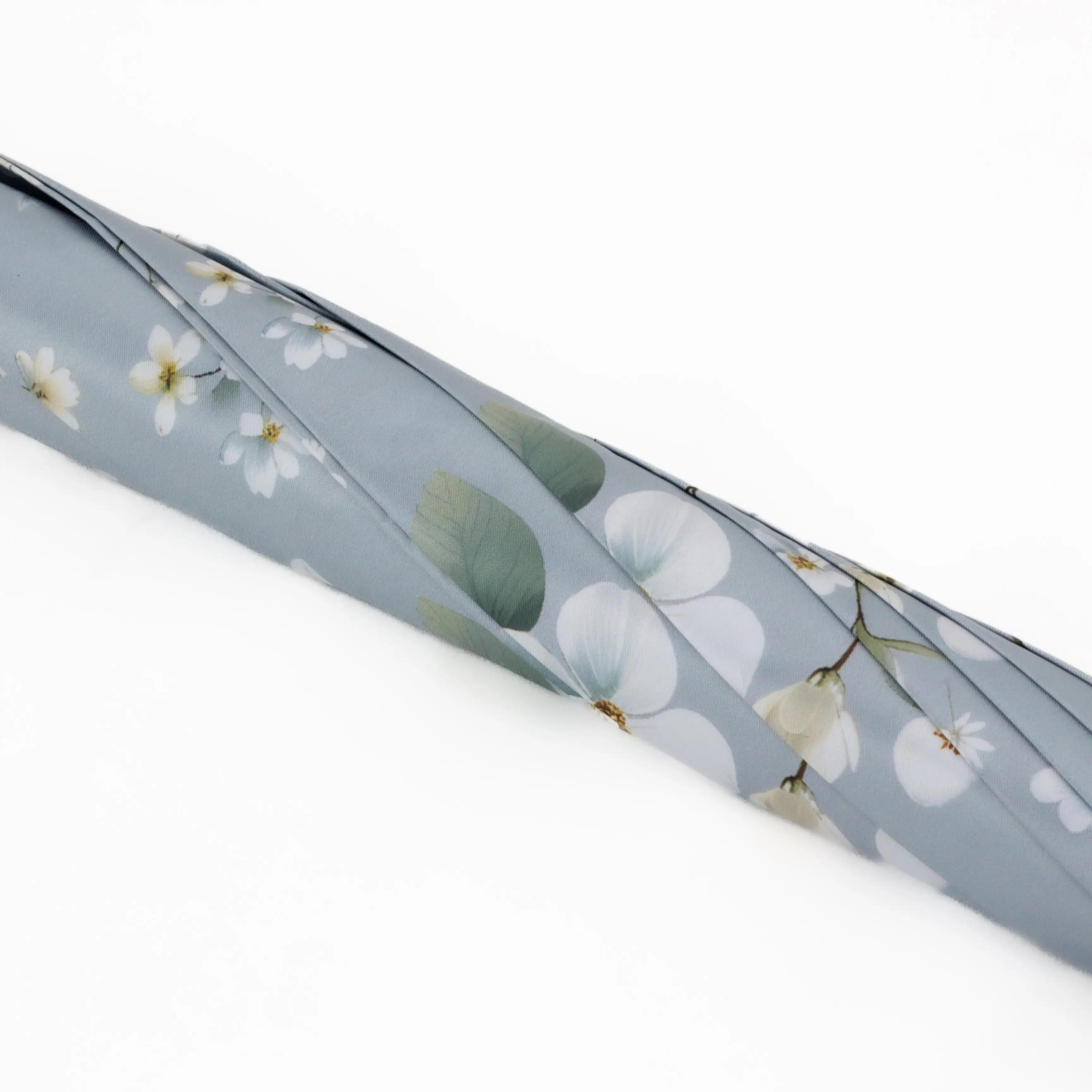 Парасоля-тростина складна напівавтоматична з квітковим принтом — Umbrella FlowerGuard