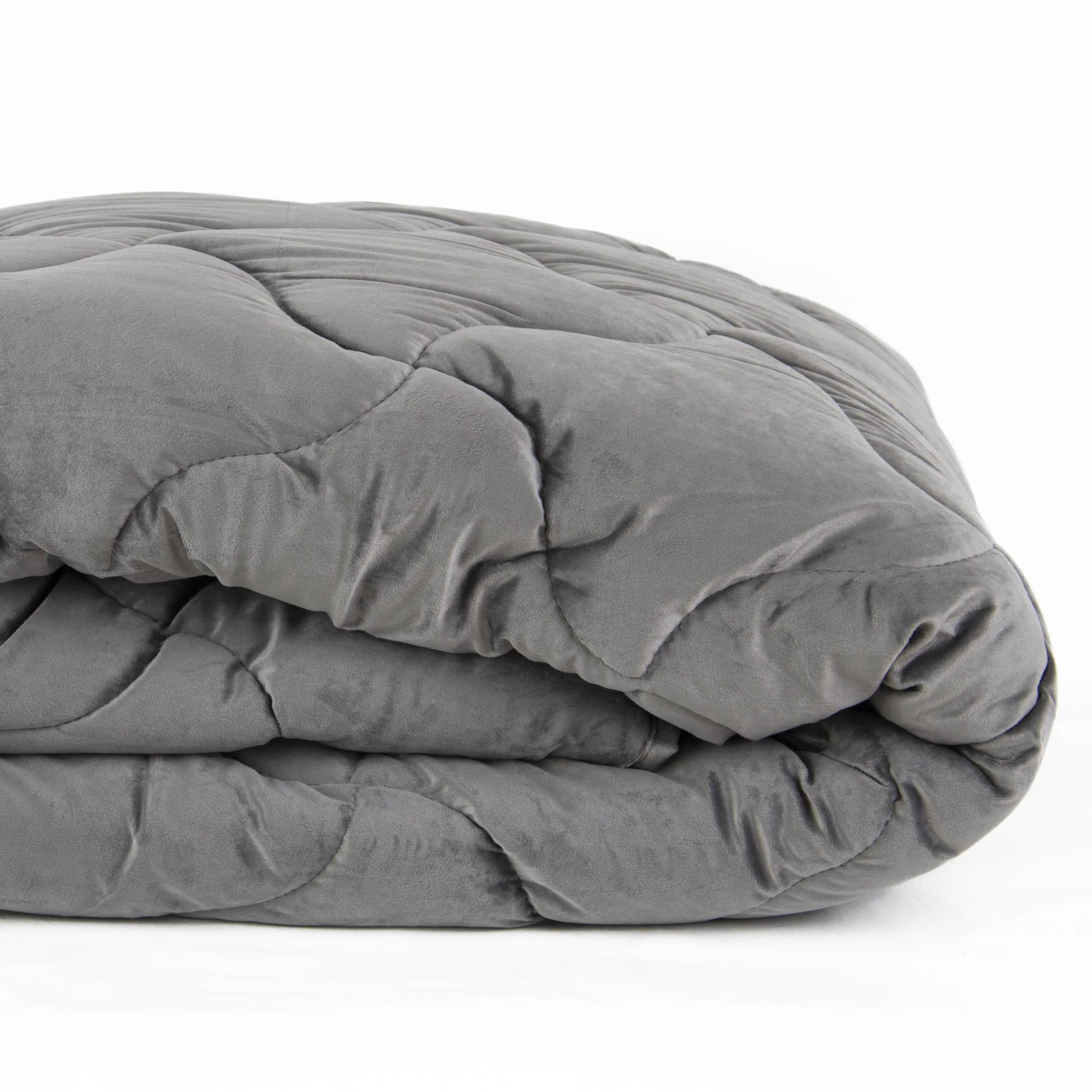 Ковдра ТЕП "VELOUR" Темно - сіра, 150x210 - Фото 8