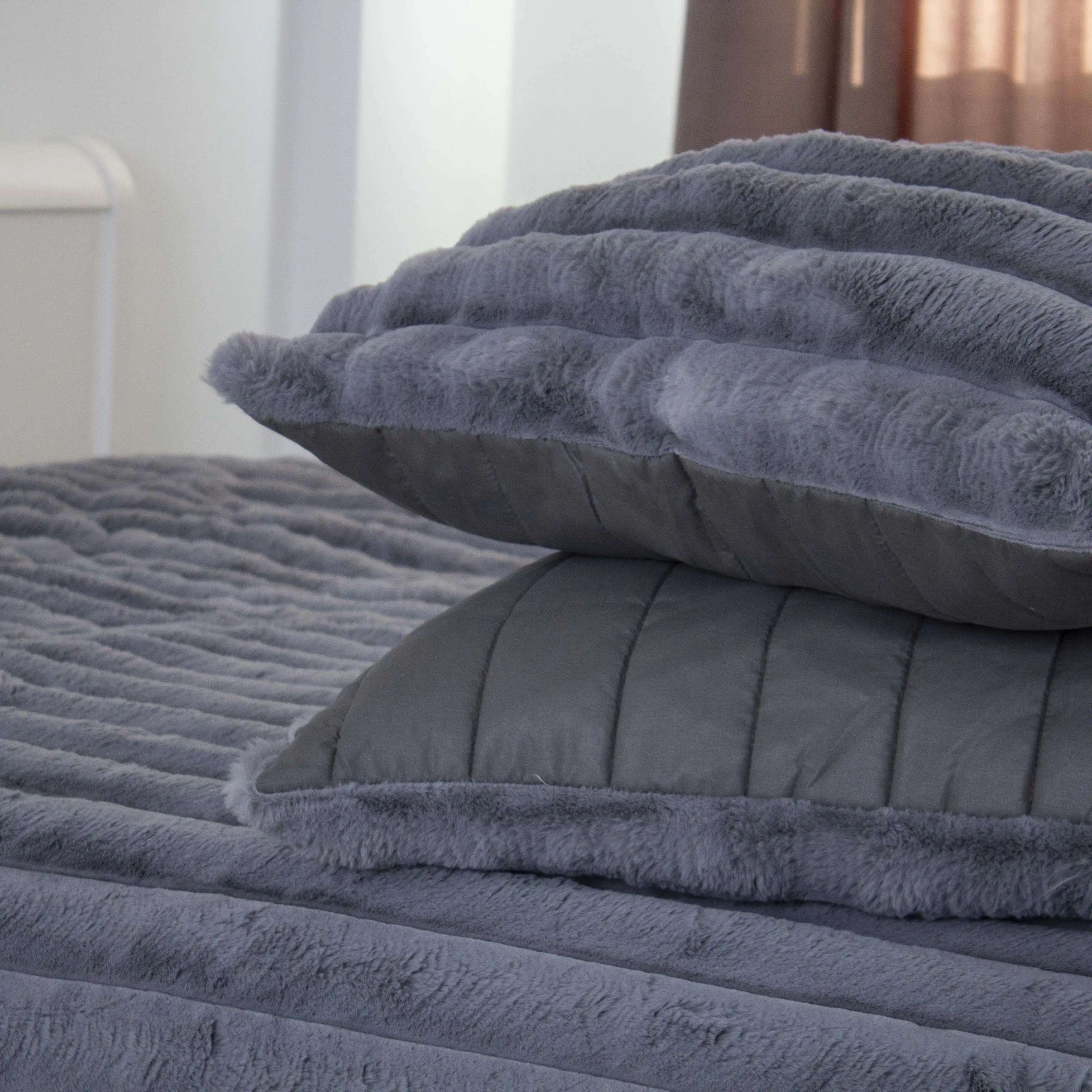 Покривало ТЕП "PLUSH BLISS" сіре, 240x260 - Фото 3