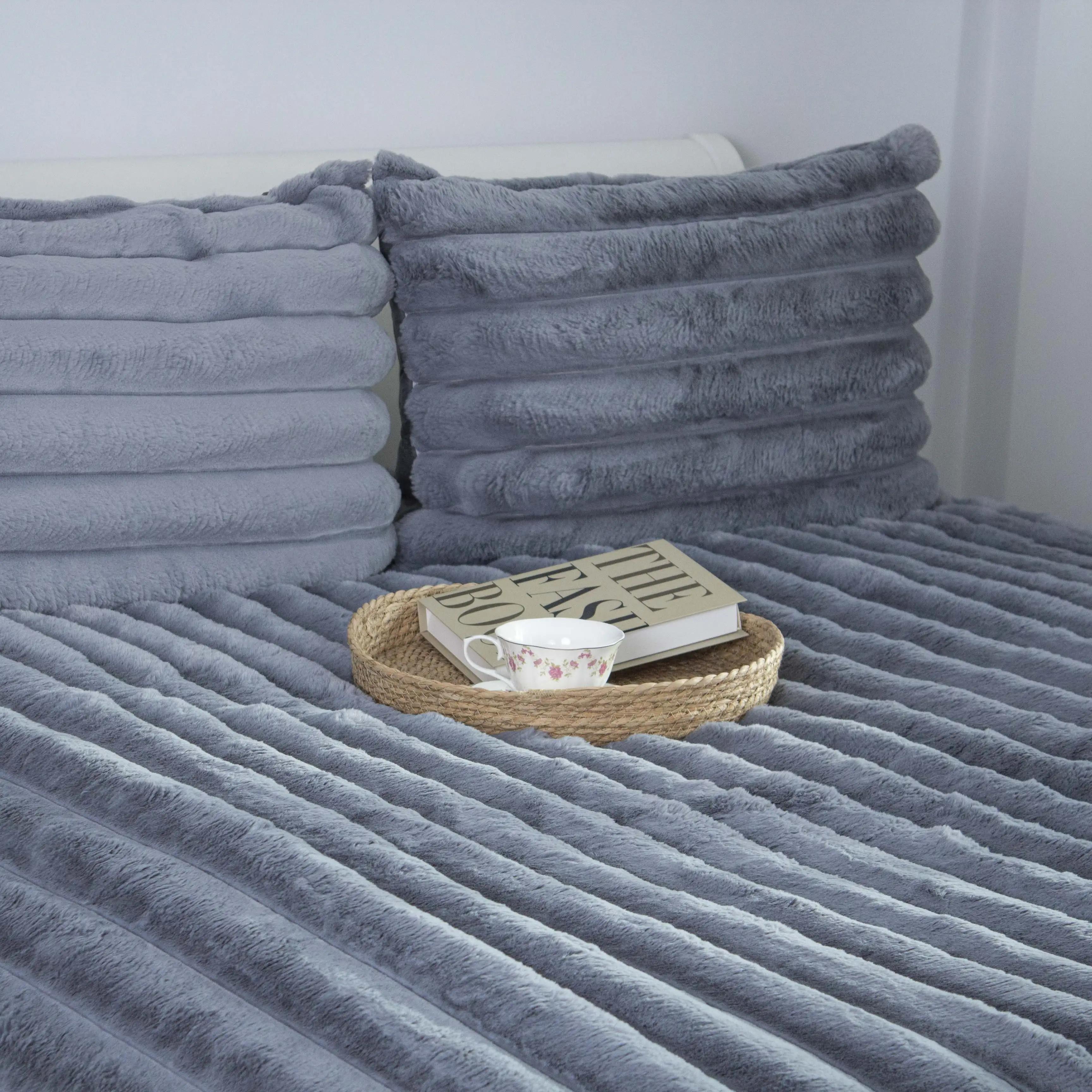 Покривало ТЕП "PLUSH BLISS" сіре, 240x260 - Фото 5