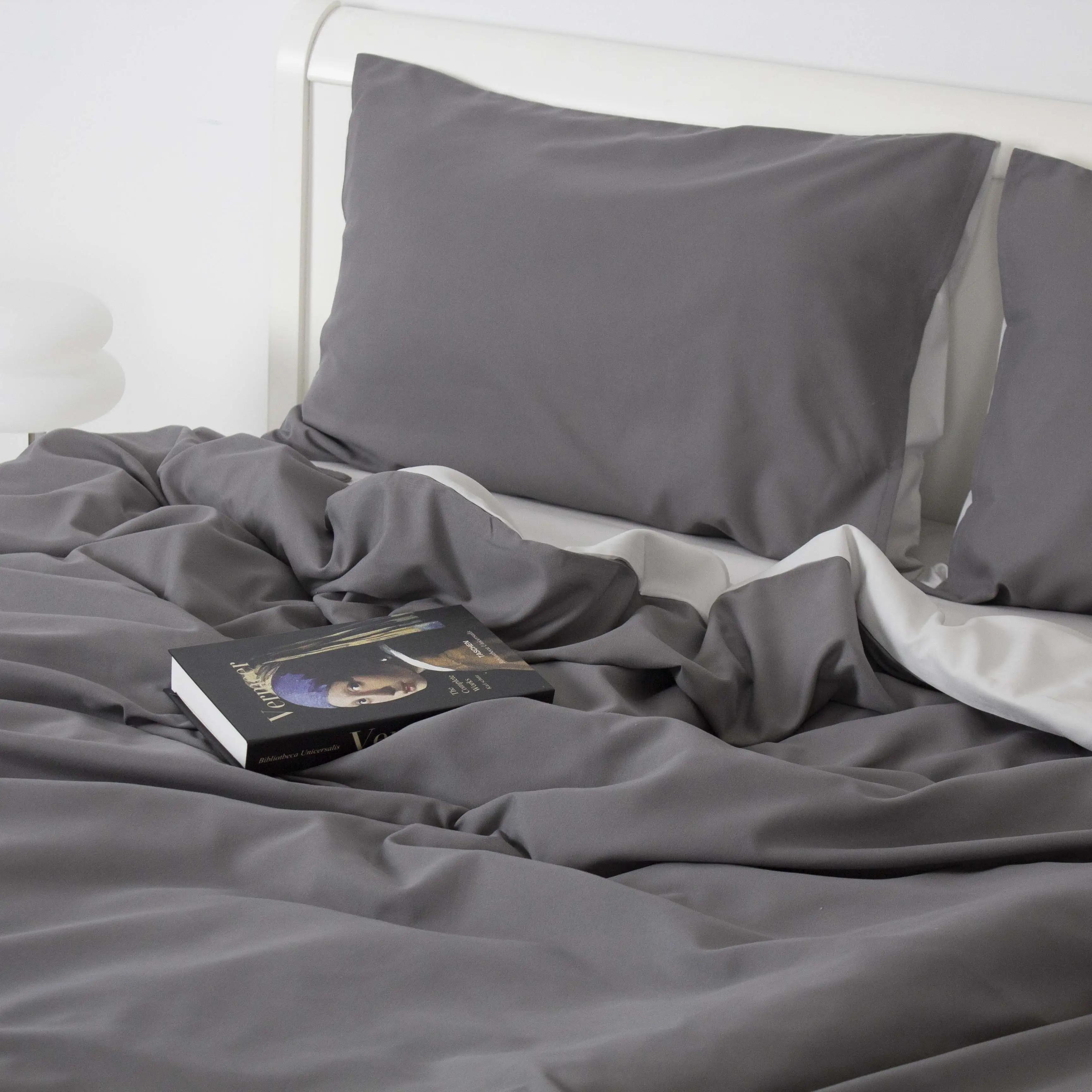 Комплект постільної білизни Melluna Touch Grey, полуторна - Фото 5