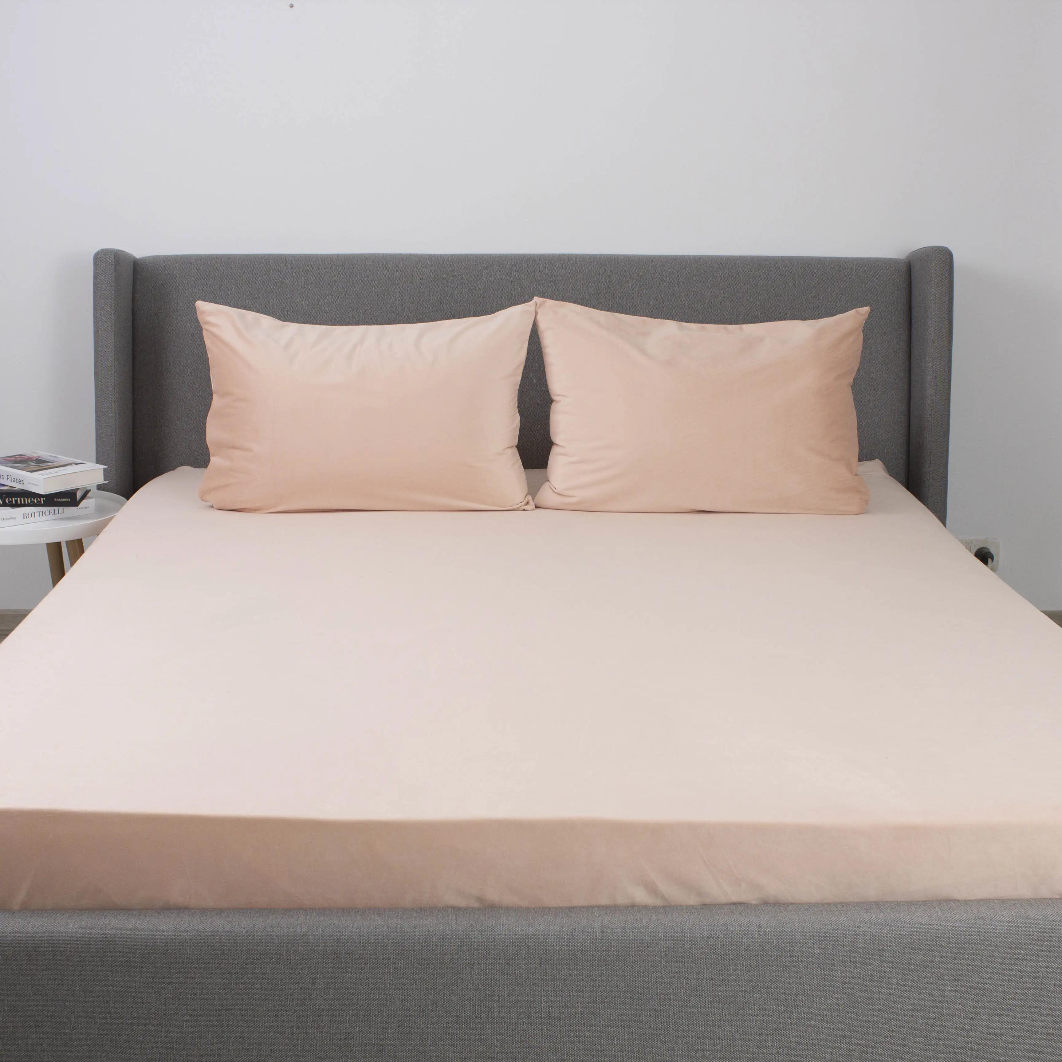 Простирадло ТЕП "VELOUR" з резинкою пудрове