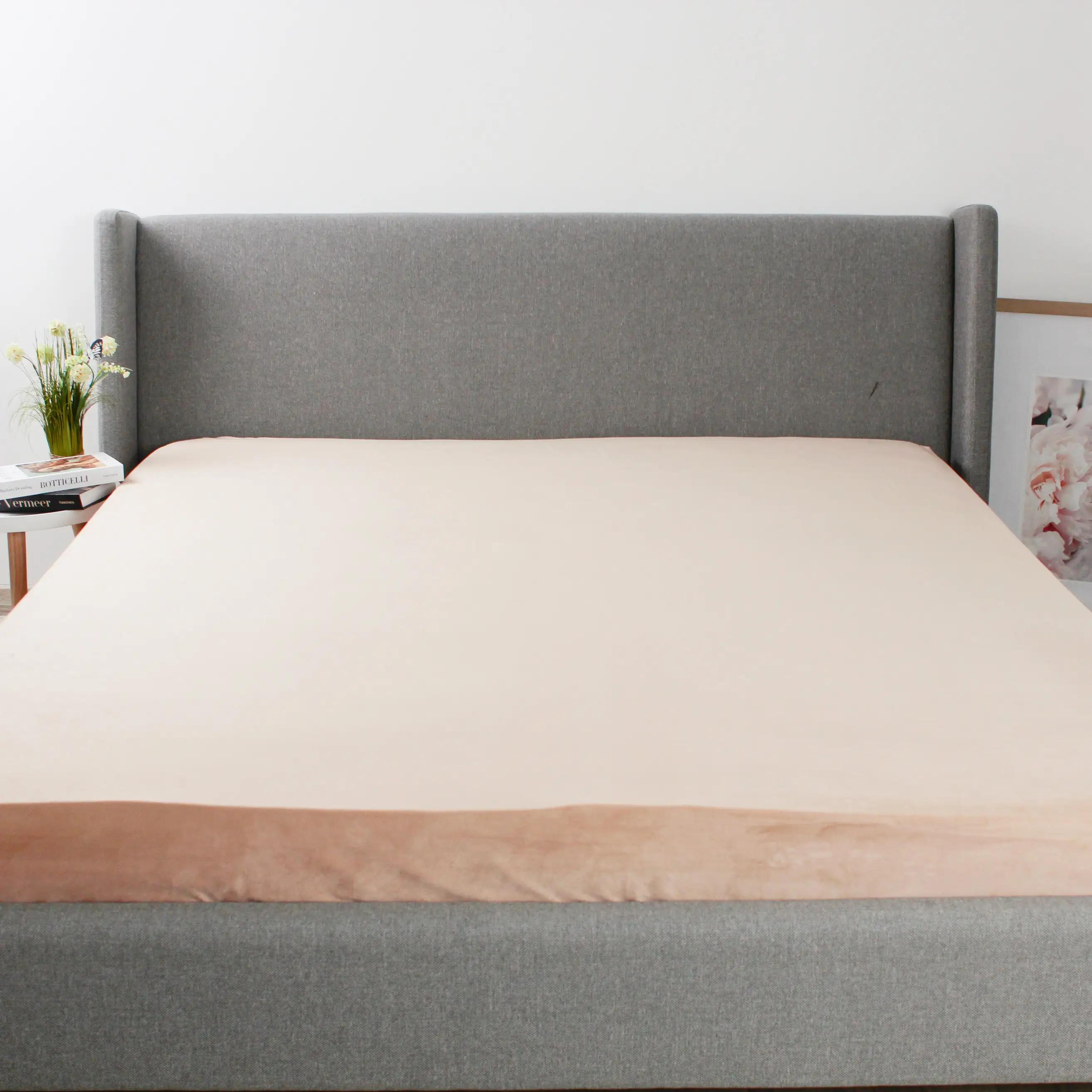 Простирадло ТЕП "VELOUR" з резинкою золотий беж