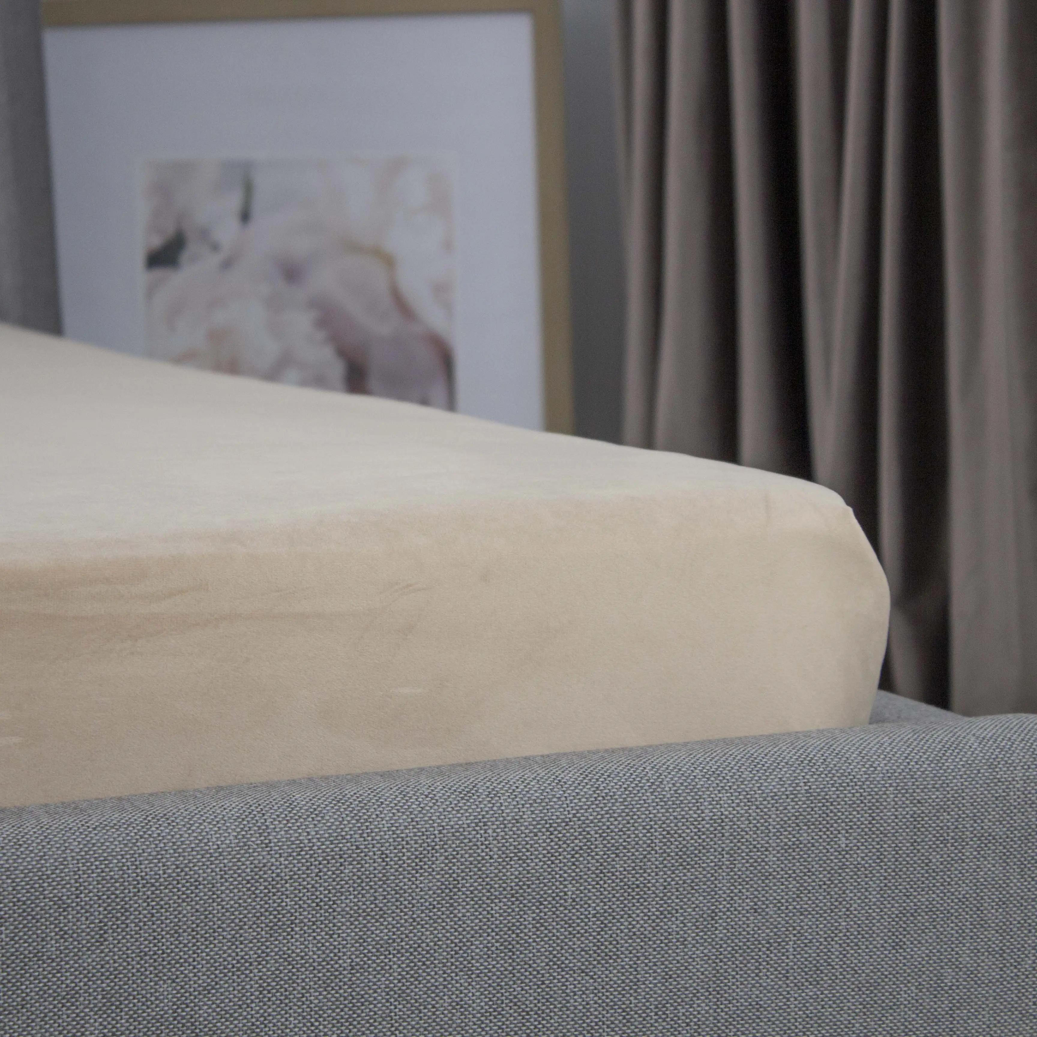 Простирадло ТЕП "VELOUR" з резинкою золотий беж, 160x200 - Фото 5