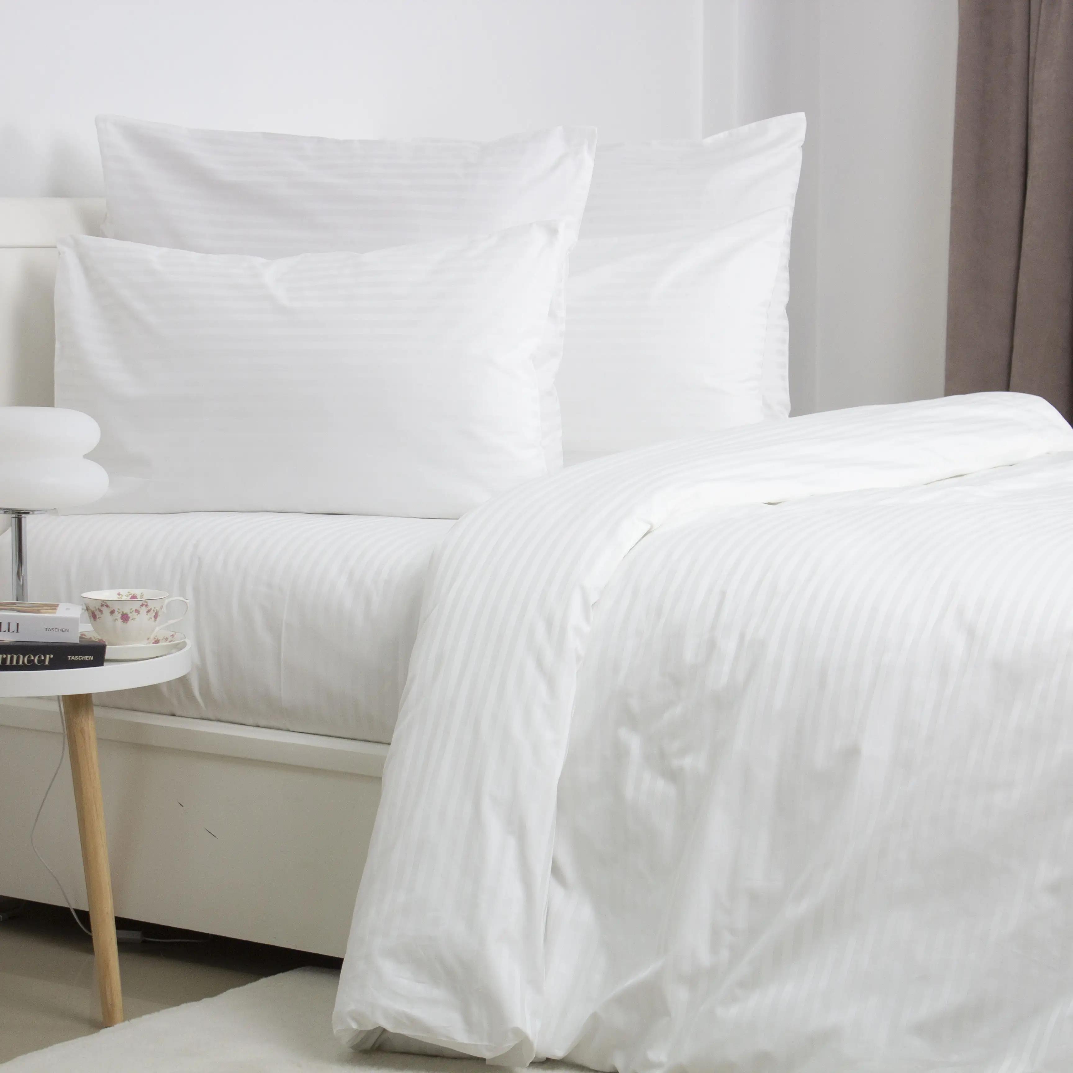 Комплект постільної білизни ТЕП "СТРАЙП САТИН PREMIUM" Optical White