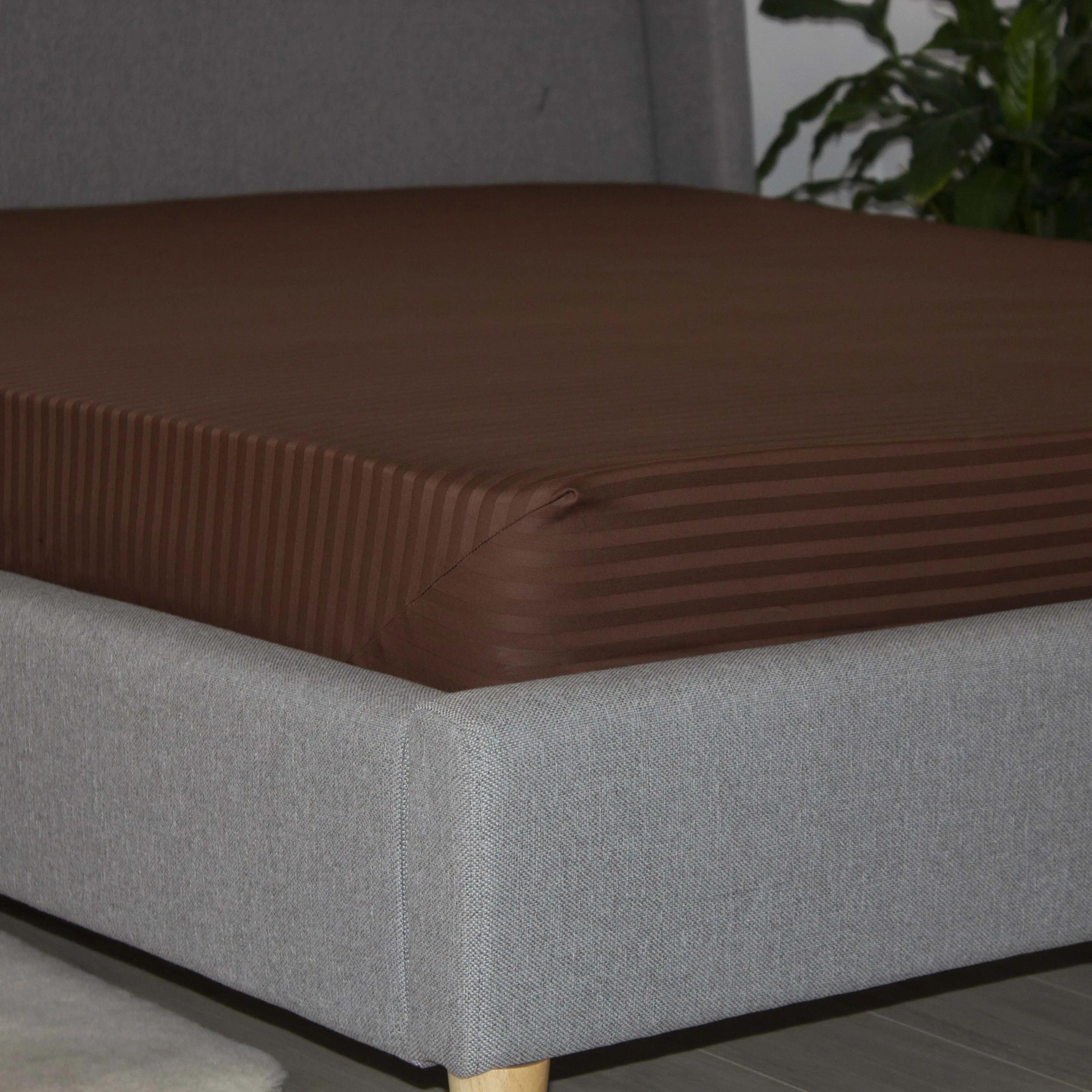 Простирадло "ТЕП" з резинкою сатин Chocolate, 160x200 - Фото 2