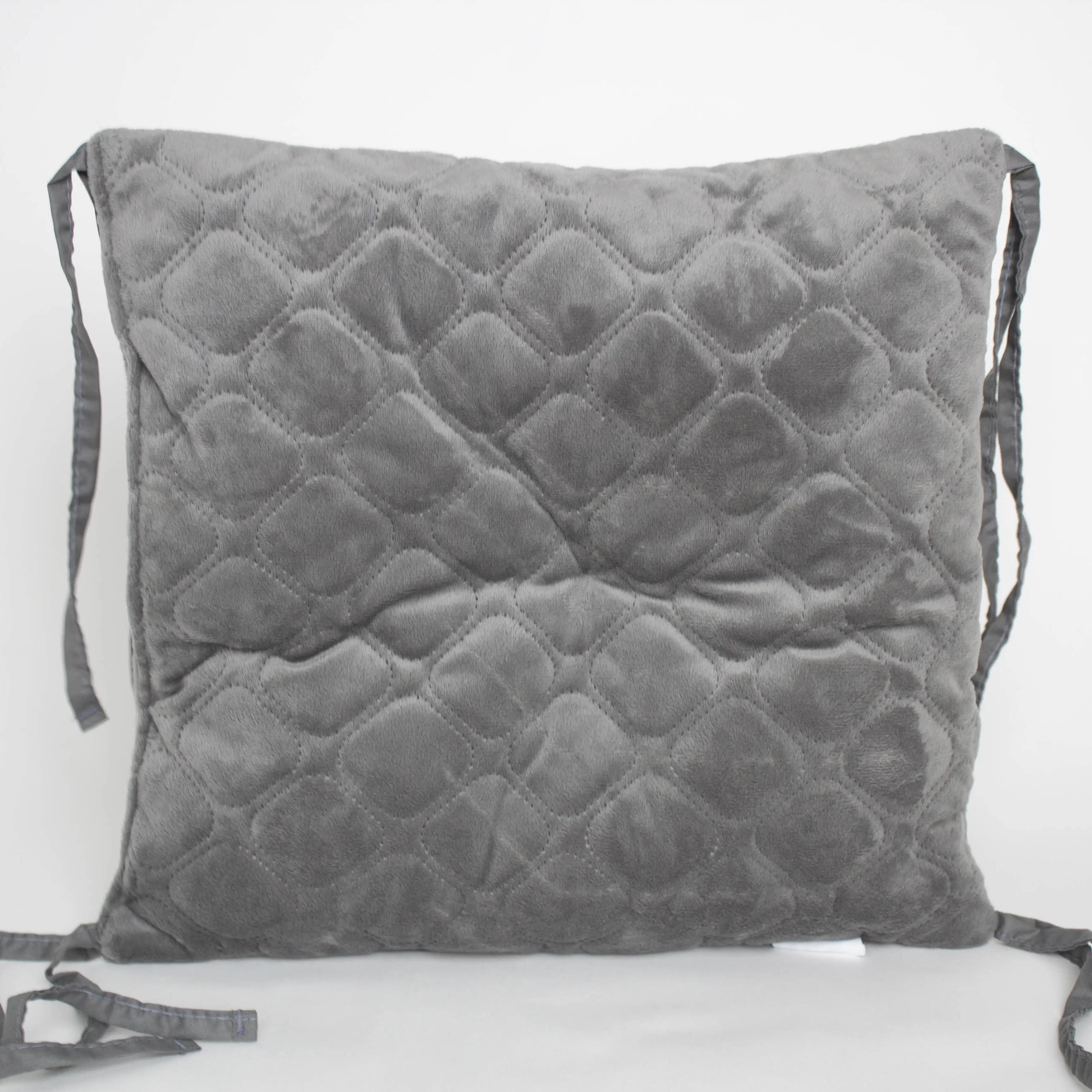 Подушка на стілець ТЕП "VELURE" 40*40 см сіра