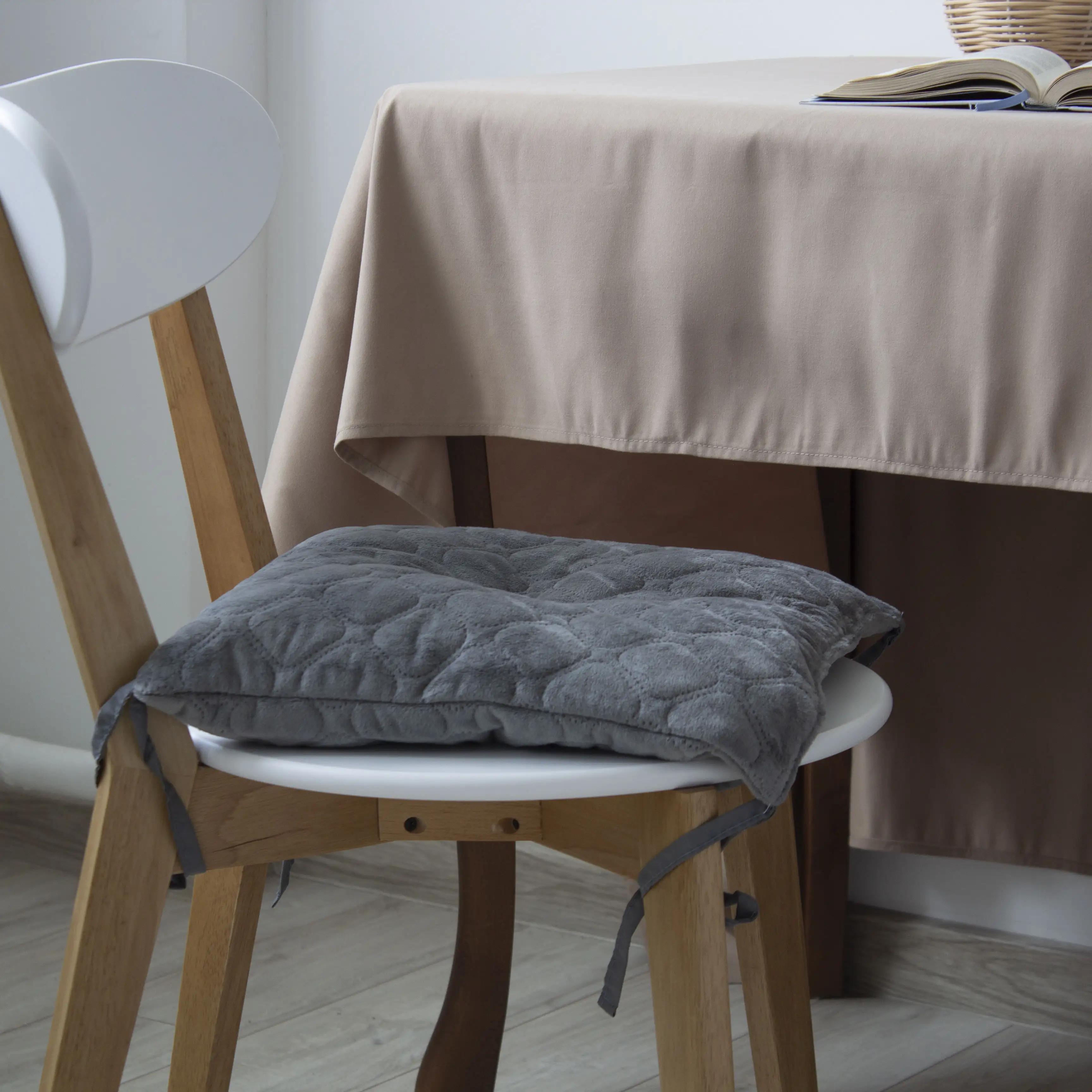 Подушка на стілець ТЕП "VELURE" 40*40 см сіра, 40x40 - Фото 2