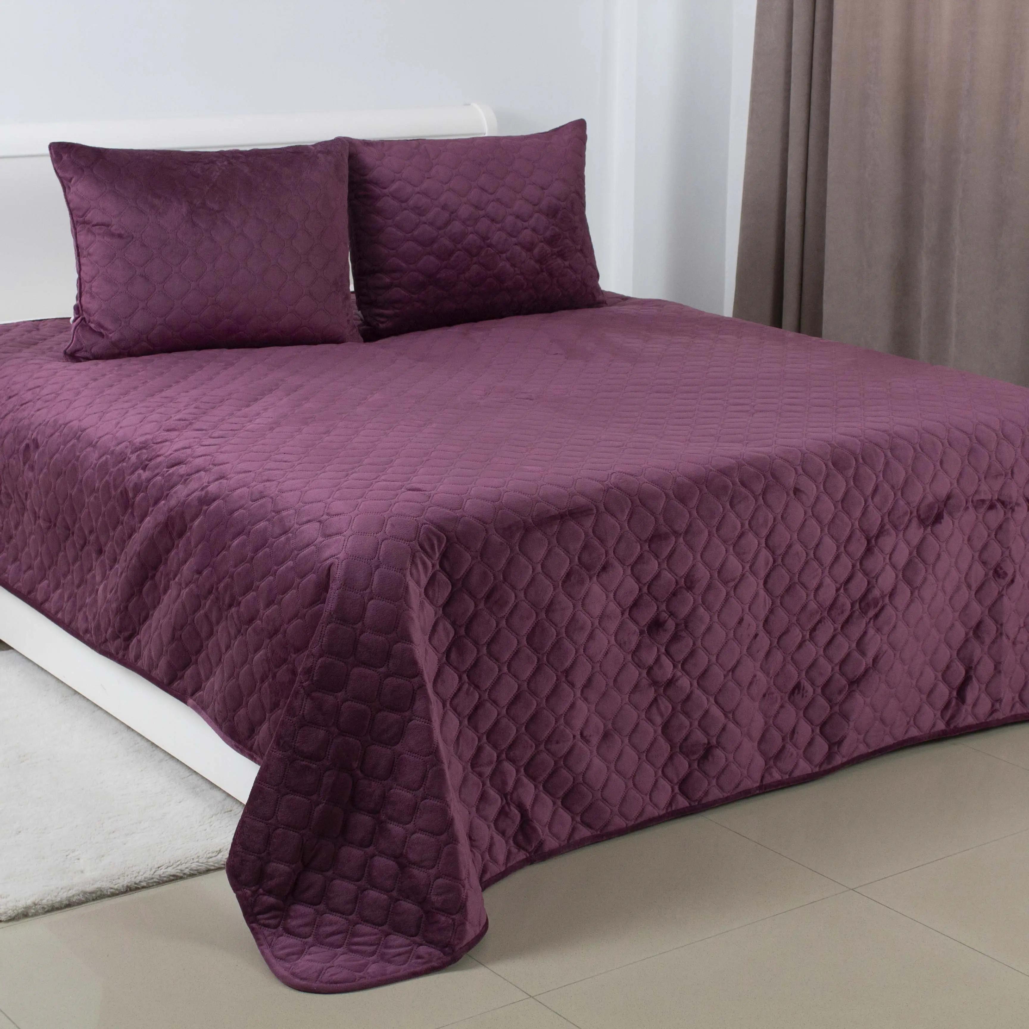 Покривало ТЕП "VELOUR" Бордовий, 150x210 - Фото 3