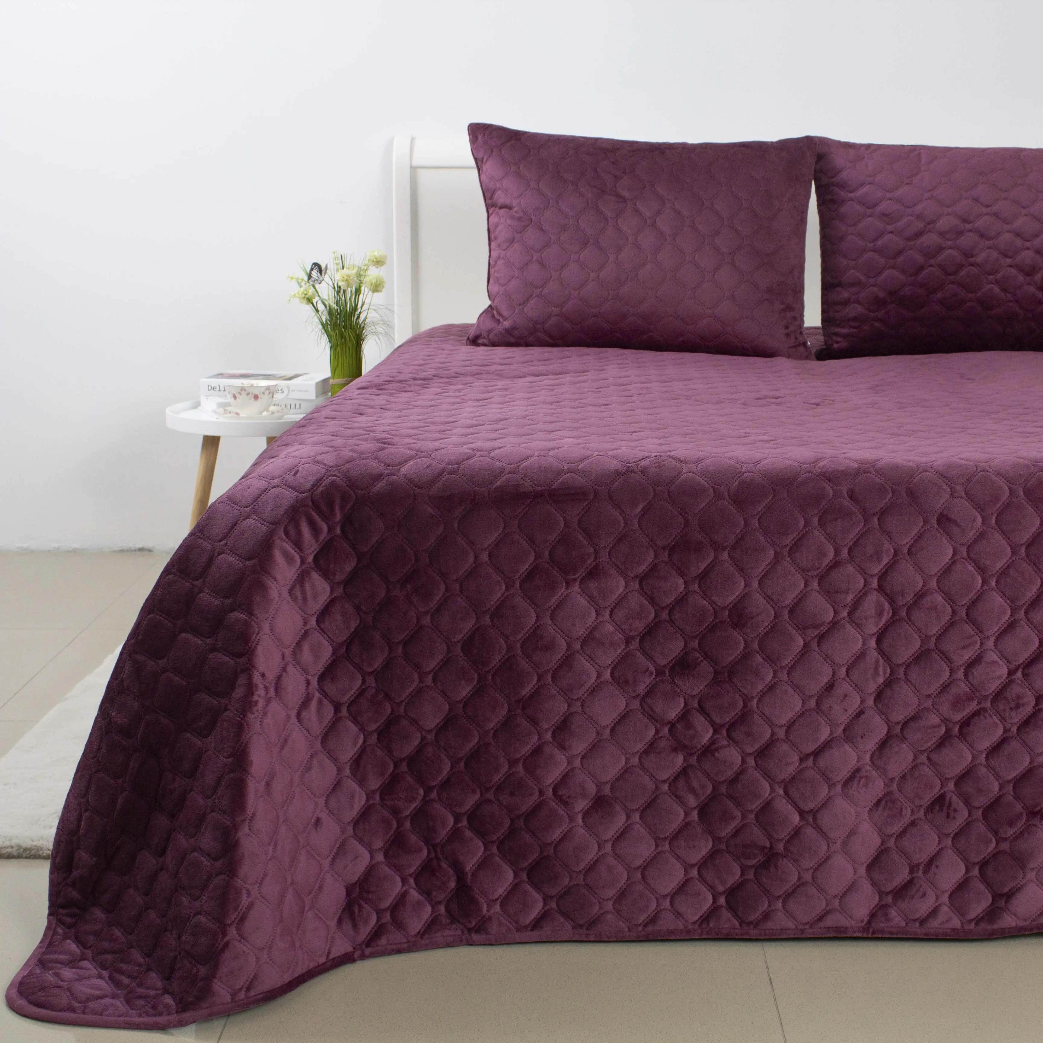 Покривало ТЕП "VELOUR" Бордовий, 150x210 - Фото 2