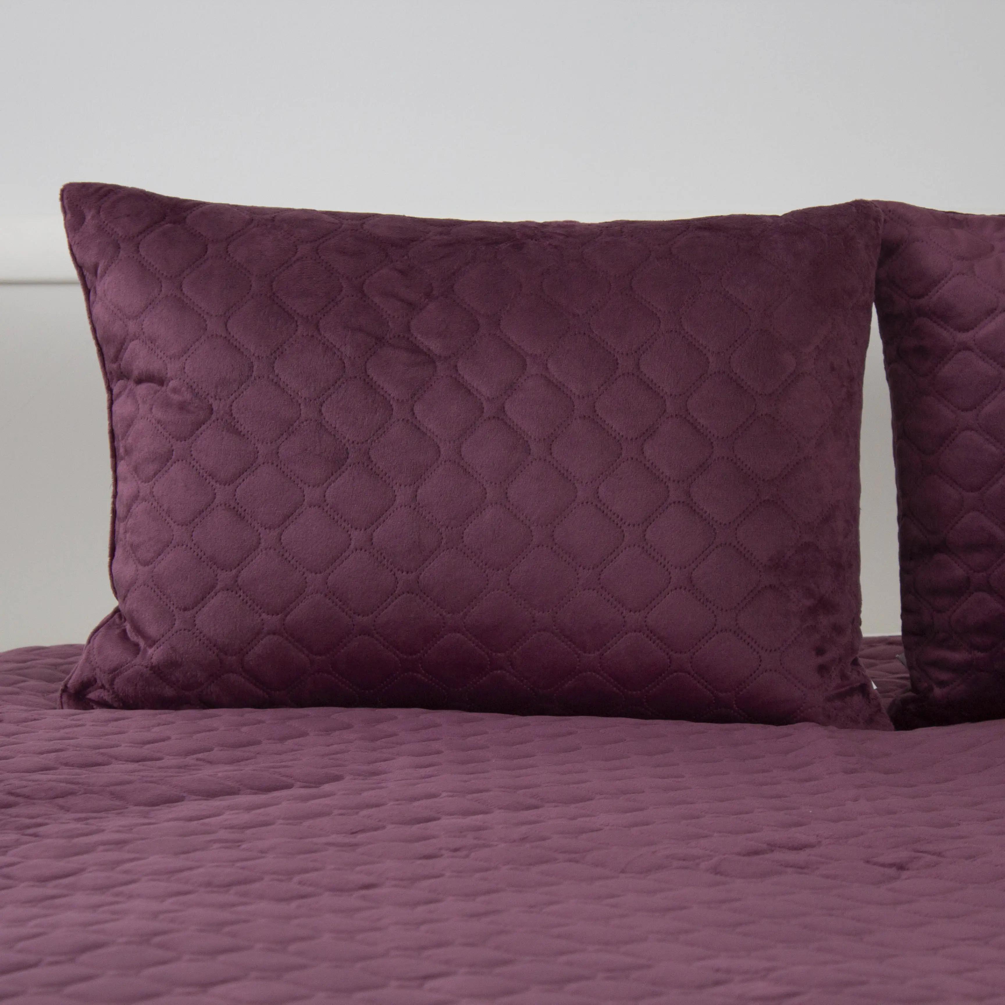 Покривало ТЕП "VELOUR" Бордовий, 150x210 - Фото 4