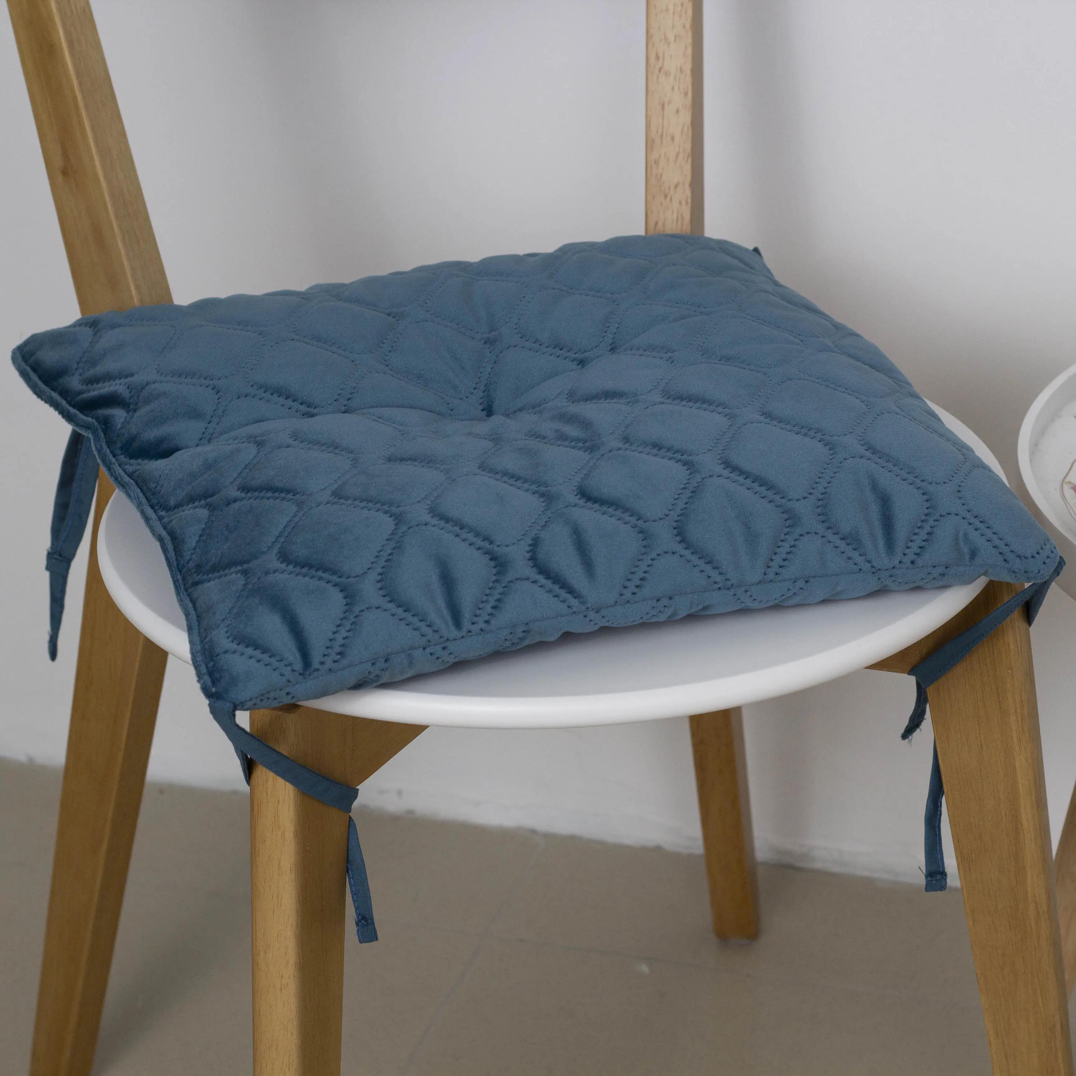 Подушка на стілець ТЕП "VELURE" 40*40 см синій