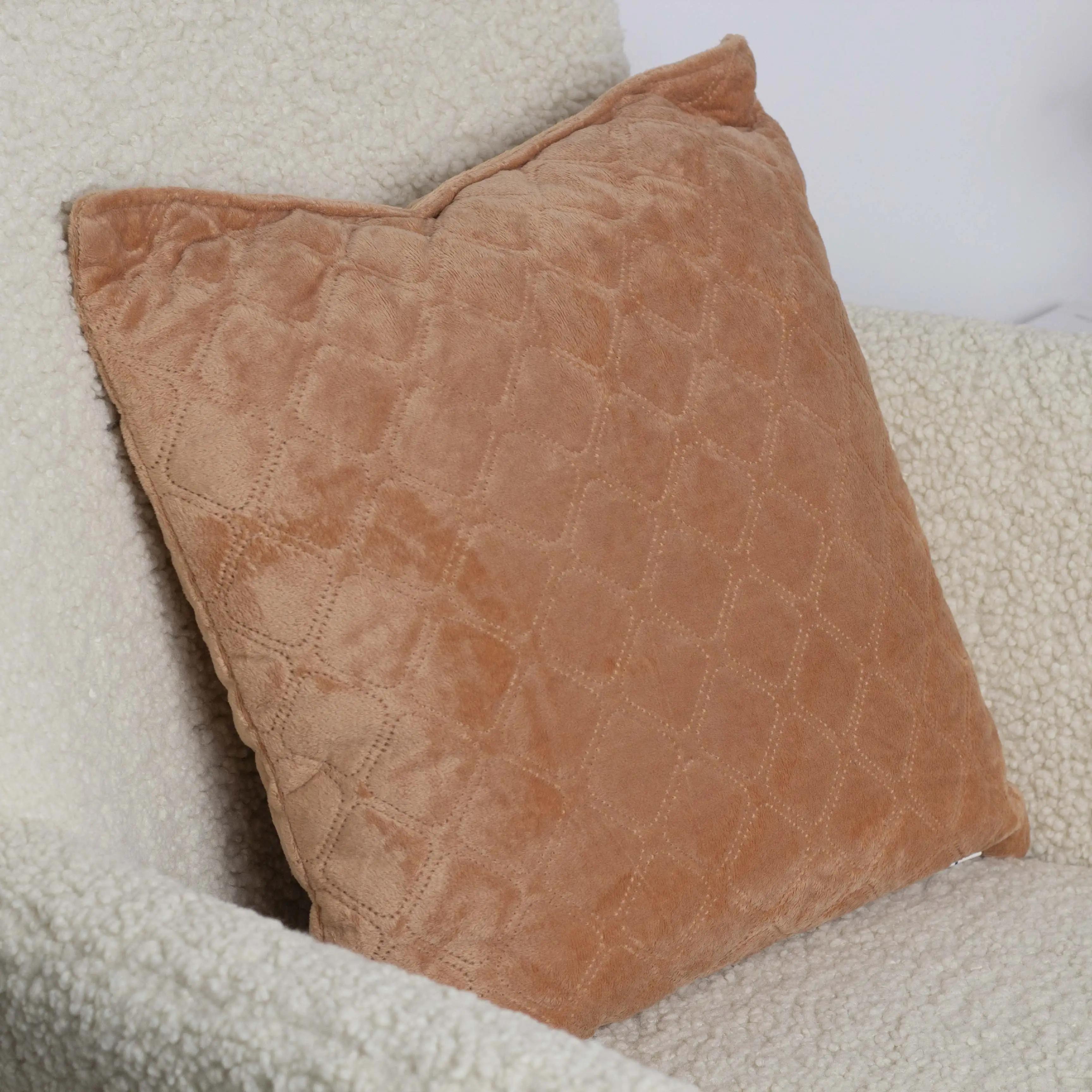 Подушка декоративна "VELOUR" Кавова, 45x45 - Фото 2