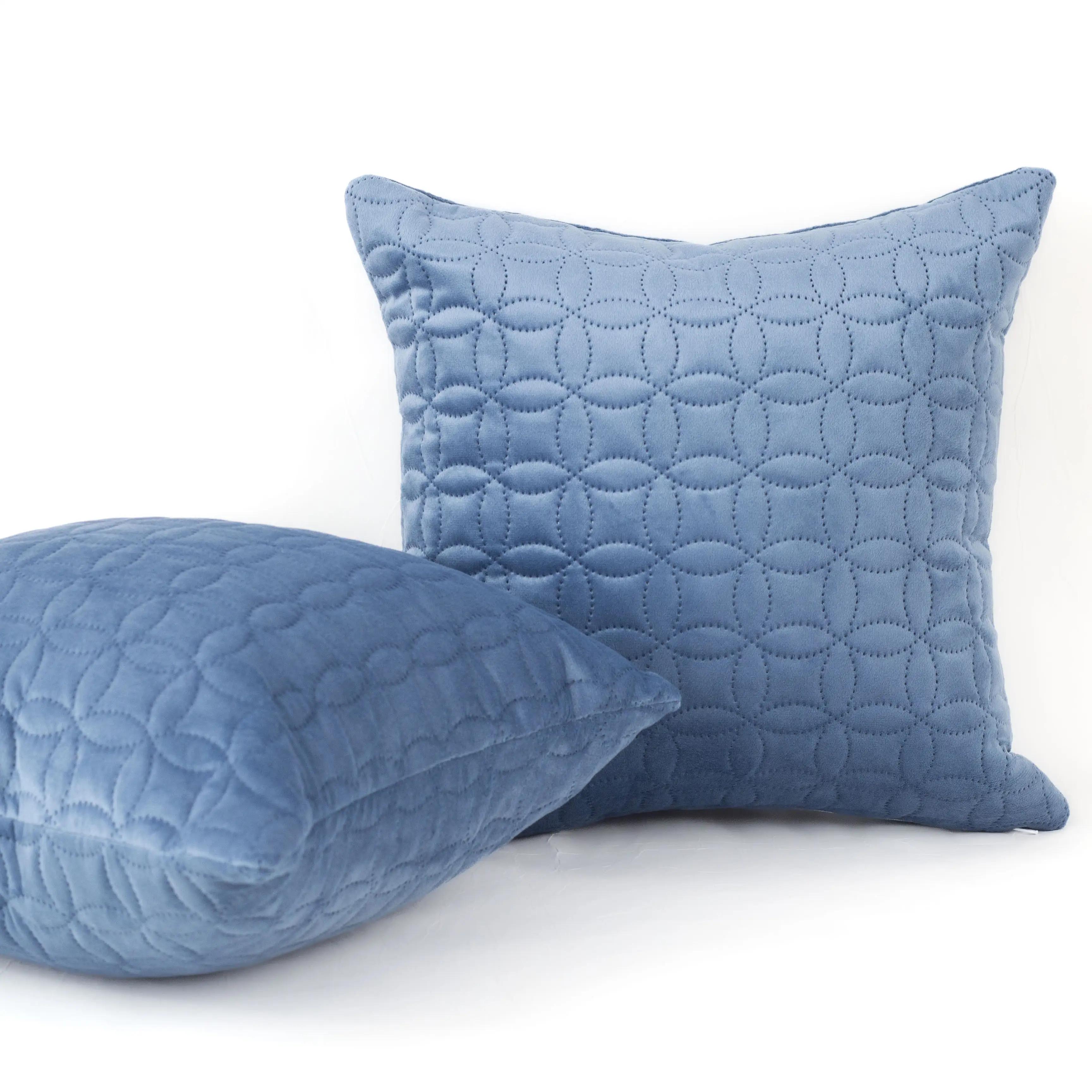 Наволочка декоративна ТЕП "VELOUR" 45*45 см з замком Синій/Мозаїка, 45x45 - Фото 2