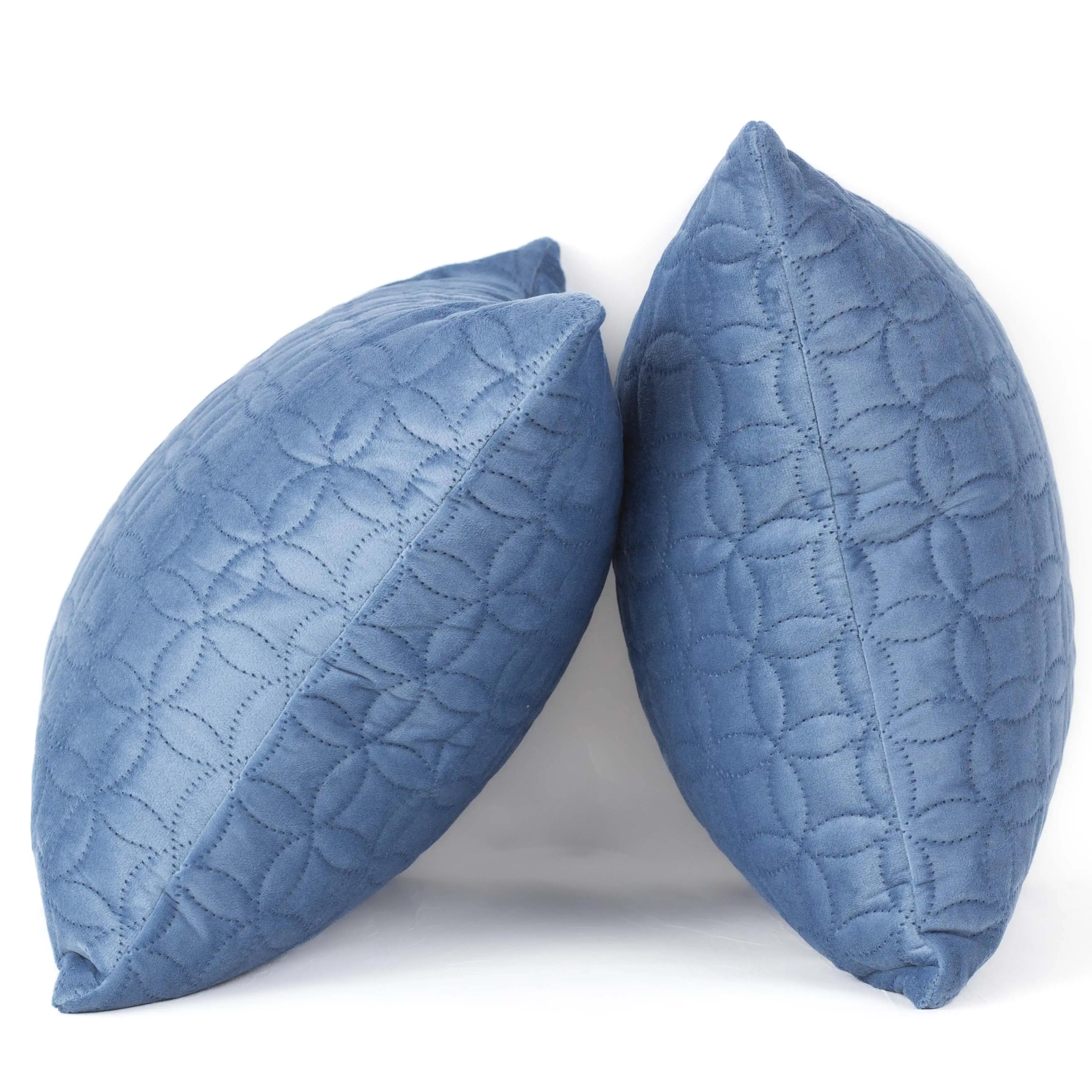 Наволочка декоративна ТЕП "VELOUR" 45*45 см з замком Синій/Мозаїка, 45x45 - Фото 3