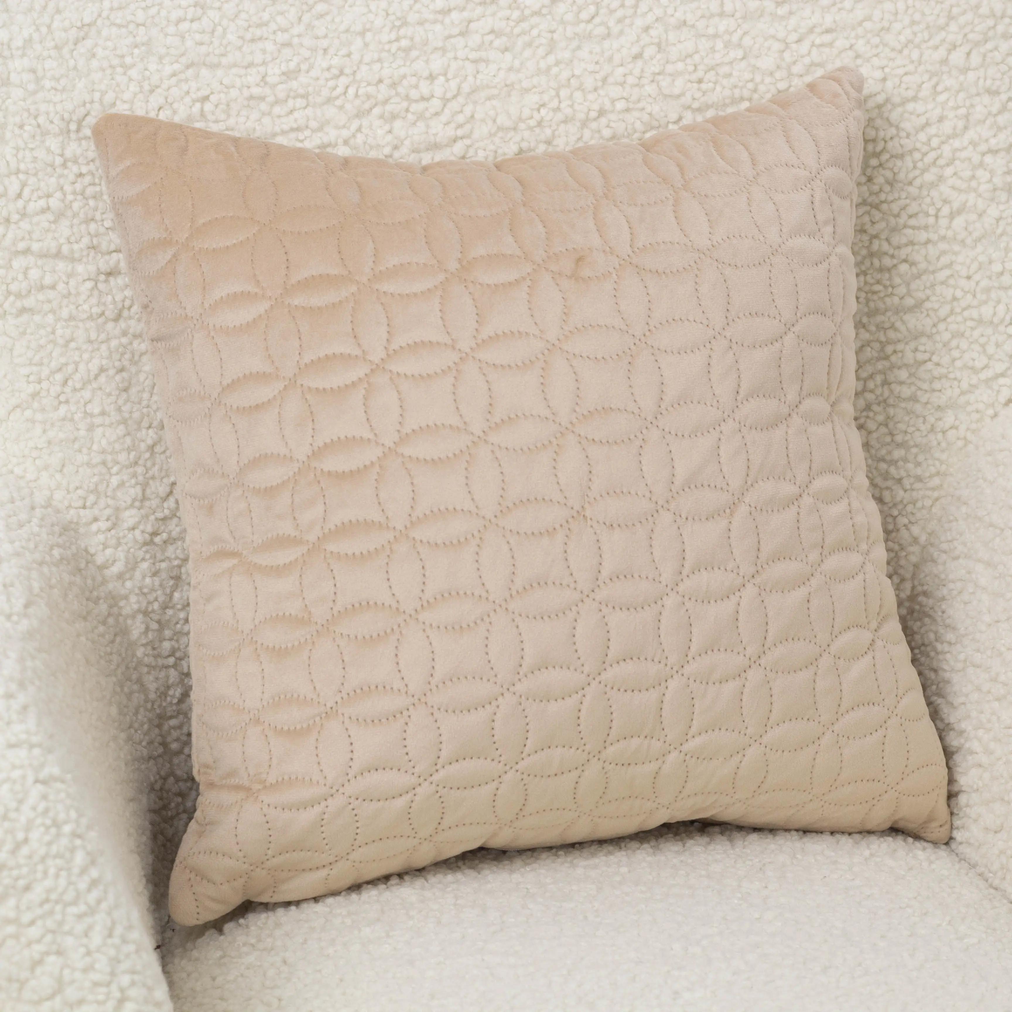 Наволочка декоративна ТЕП "VELOUR" 45*45 см з замком Золотий беж/Мозаїка, 45x45 - Фото 2