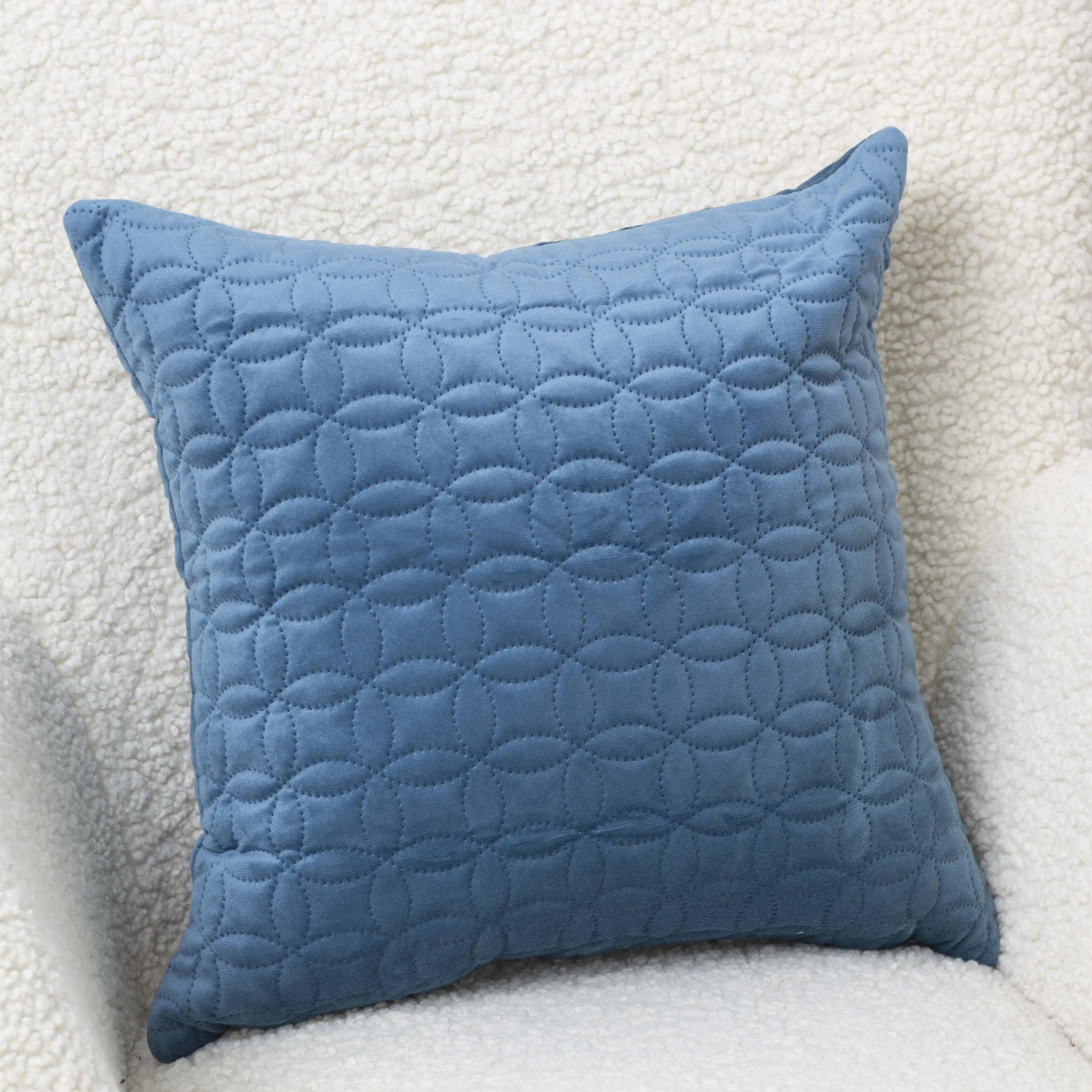 Наволочка декоративна ТЕП "VELOUR" 45*45 см з замком Темно - синій/Мозаїка, 45x45 - Фото 2
