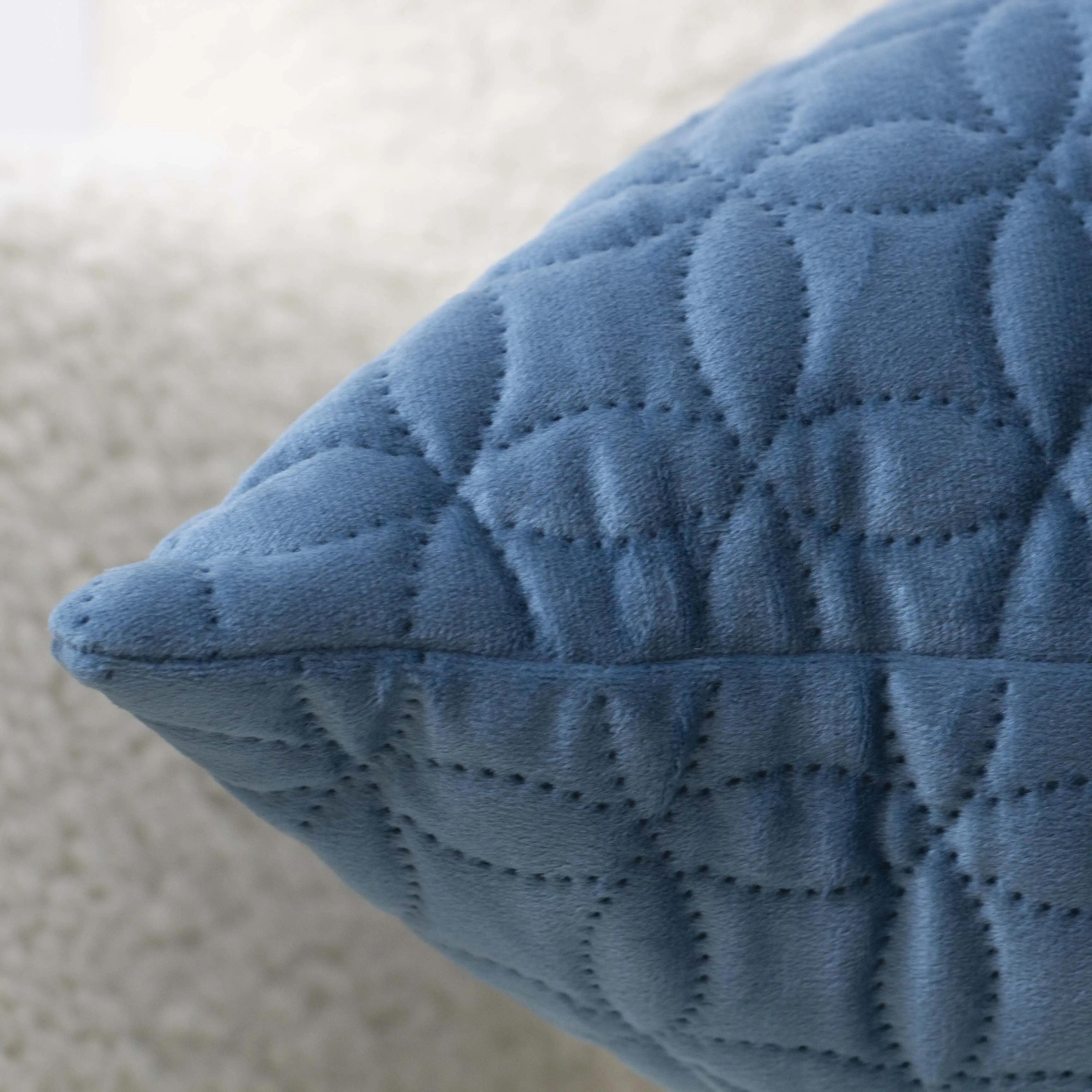 Наволочка декоративна ТЕП "VELOUR" 45*45 см з замком Темно - синій/Мозаїка, 45x45 - Фото 5