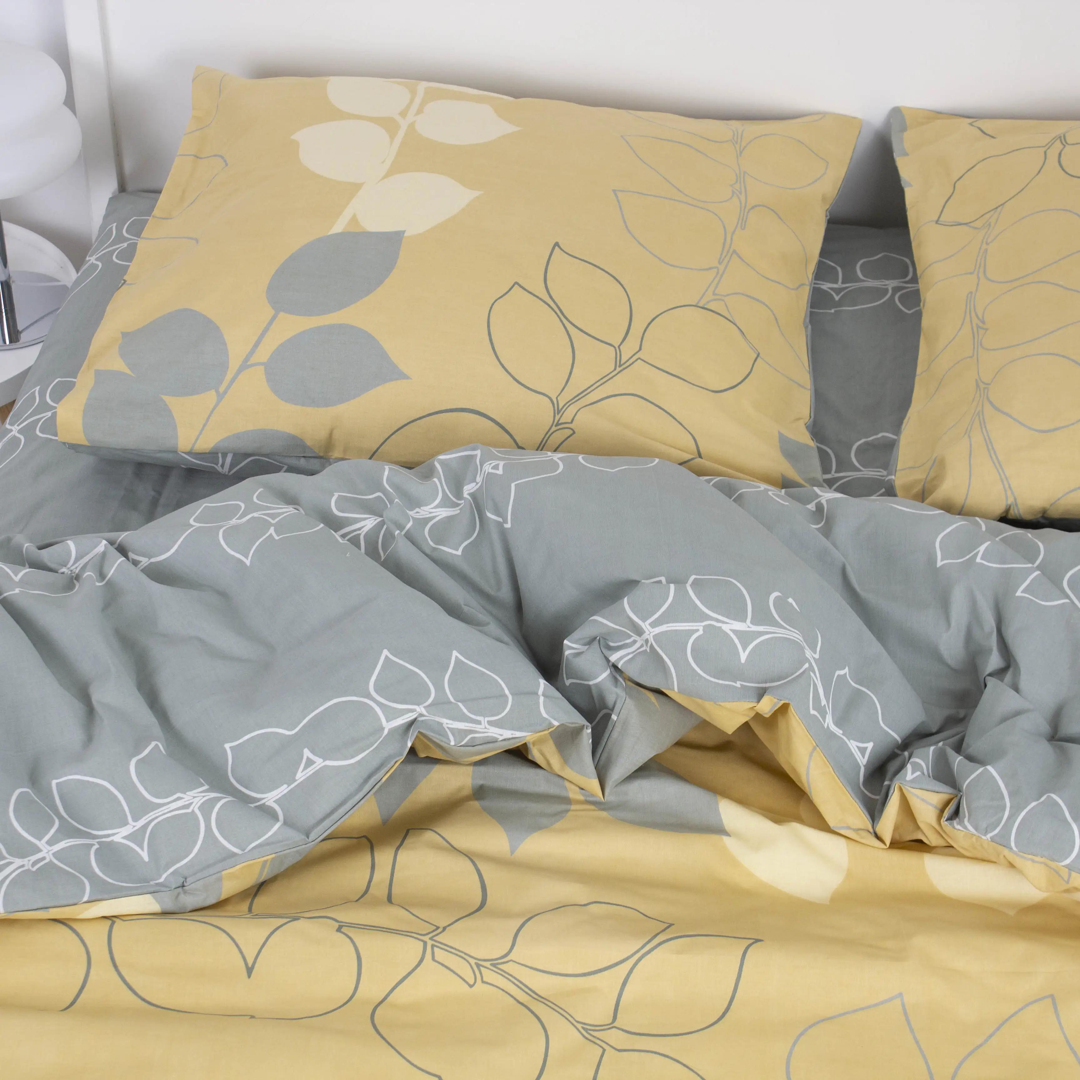 Комплект постільної білизни ТЕП "Soft dreams" Grey Leaf, полуторна - Фото 5 Комплект постільної білизни ТЕП "Soft dreams" Grey Leaf, полуторна - Фото 5